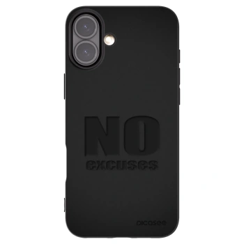 Picasee silikonový černý obal pro Apple iPhone 16 Plus - No Excuses