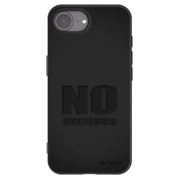 Picasee silikonový černý obal pro Apple iPhone 16e - No Excuses