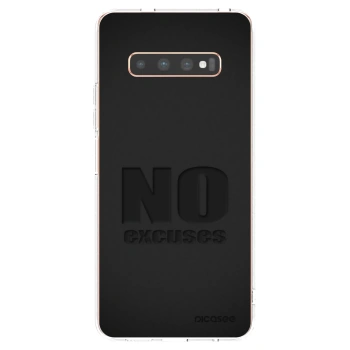 Picasee silikonový průhledný obal pro Samsung Galaxy S10 Plus G975 - No Excuses