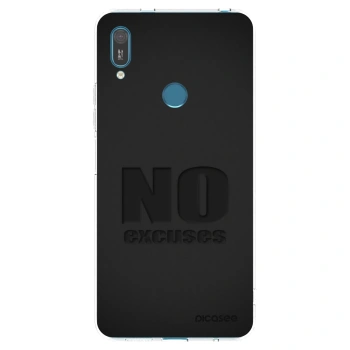 Picasee silikonový průhledný obal pro Huawei Y7 2019 - No Excuses