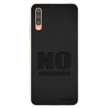 Picasee silikonový průhledný obal pro Samsung Galaxy A70 A705F - No Excuses