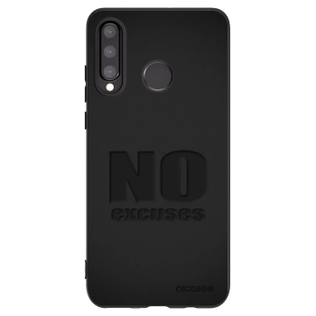 Picasee silikonový černý obal pro Huawei P30 Lite - No Excuses