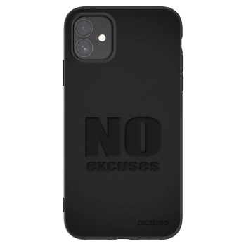 Picasee silikonový černý obal pro Apple iPhone 11 - No Excuses