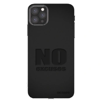 Picasee silikonový průhledný obal pro Apple iPhone 11 Pro Max - No Excuses