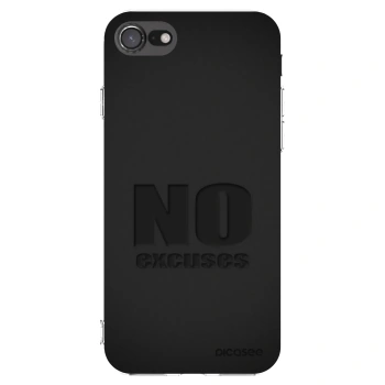 Picasee silikonový průhledný obal pro Apple iPhone SE 2020 - No Excuses