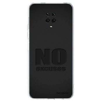 Picasee silikonový průhledný obal pro Xiaomi Redmi Note 9 Pro - No Excuses