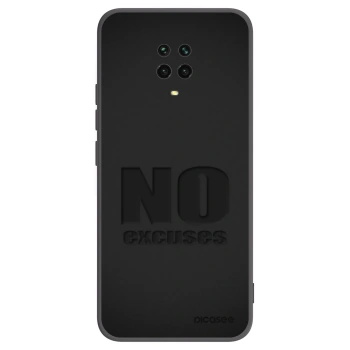 Picasee silikonový černý obal pro Xiaomi Redmi Note 9 Pro - No Excuses