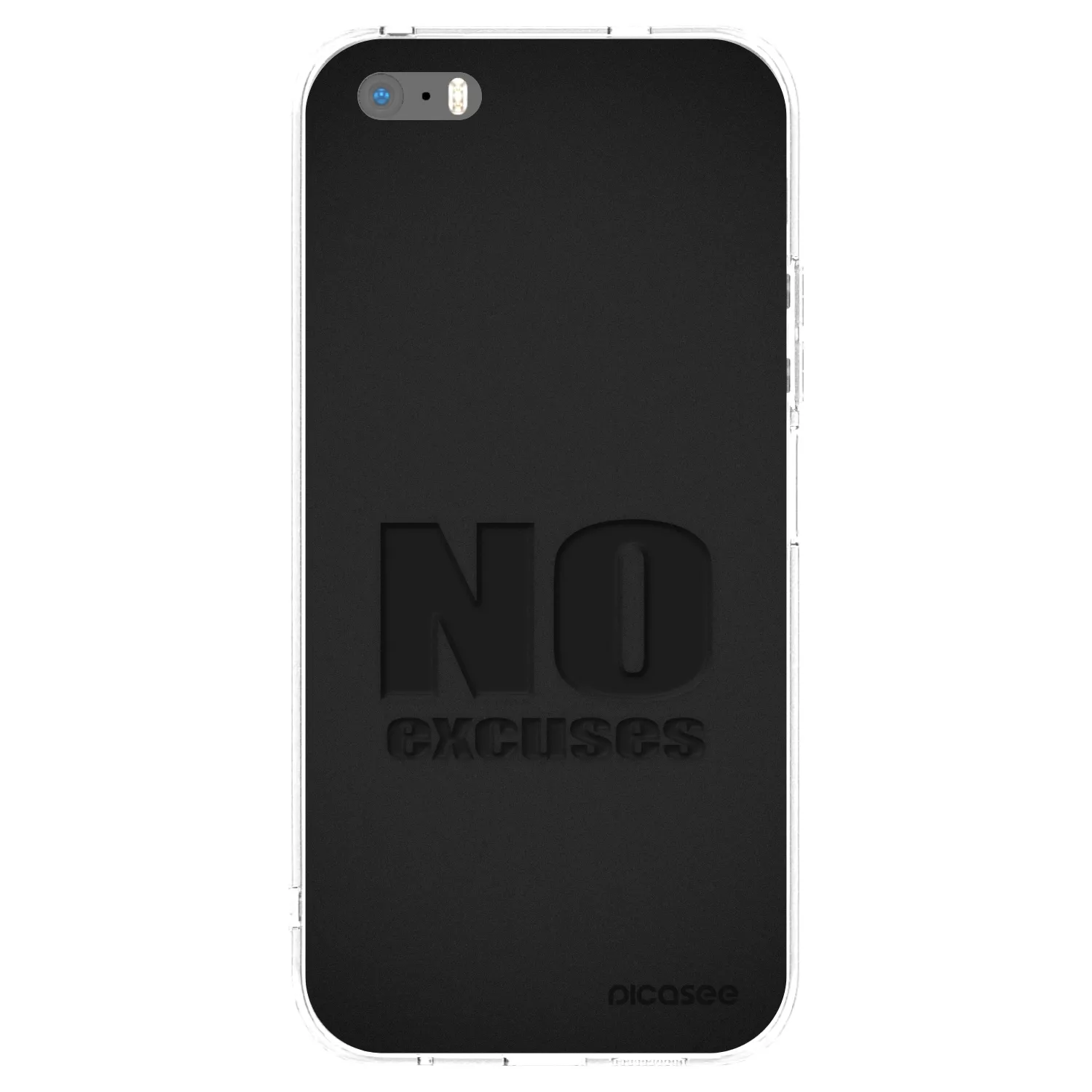 Picasee silikonový průhledný obal pro Apple iPhone 5/5S/SE - No Excuses