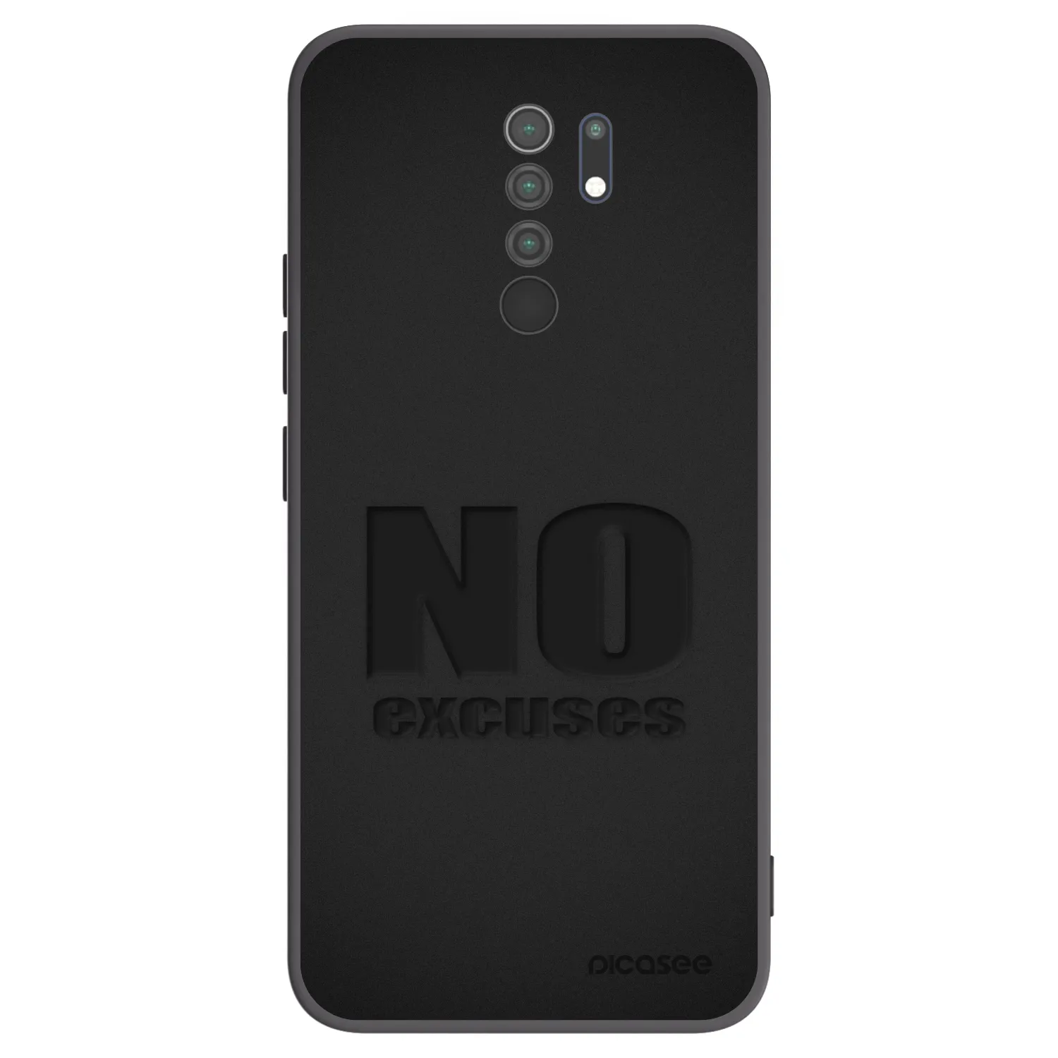 Picasee silikonový černý obal pro Xiaomi Redmi 9 - No Excuses