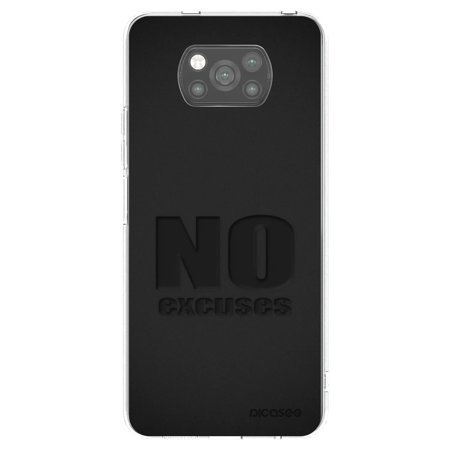 Picasee silikonový černý obal pro Xiaomi Poco X3 - No Excuses