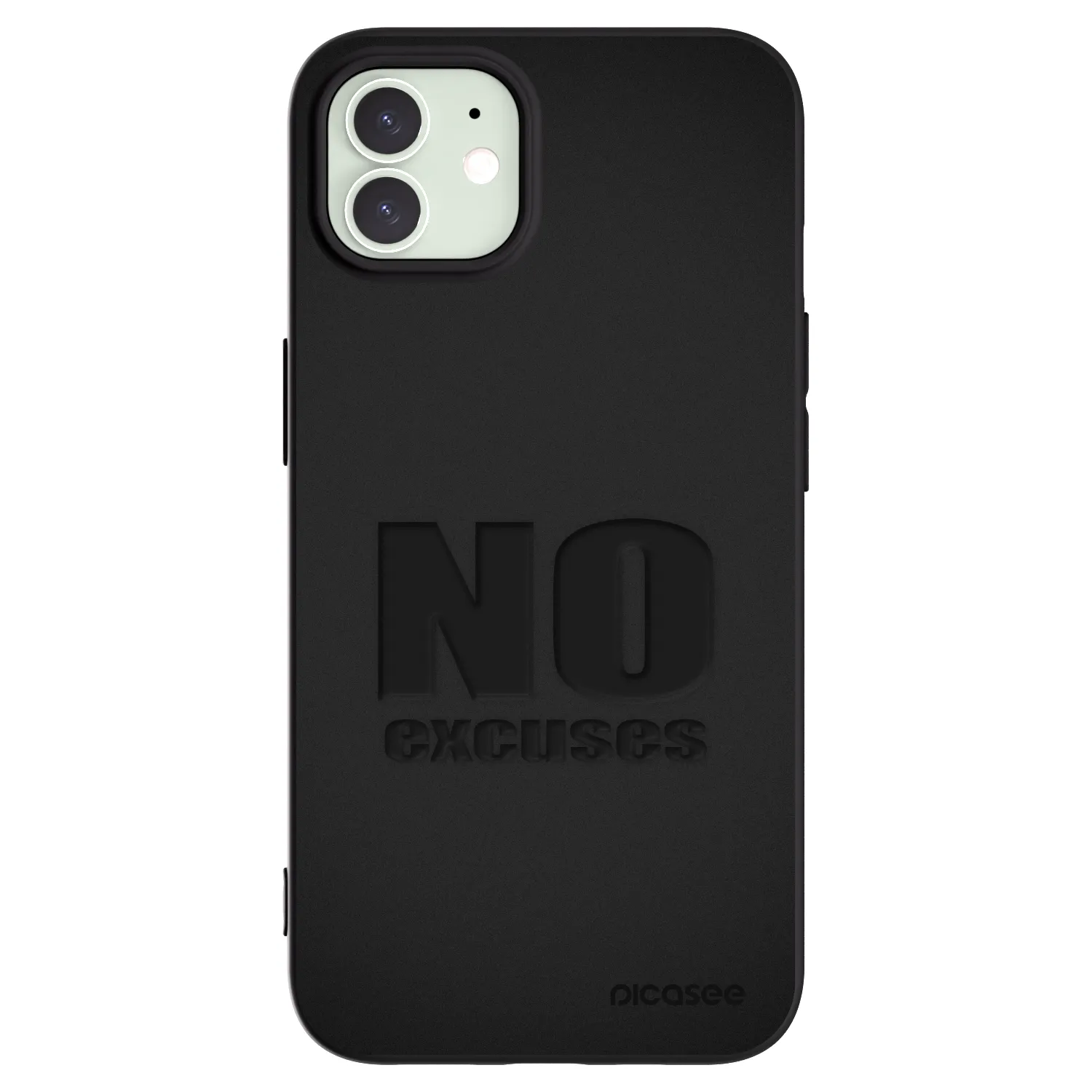 Picasee silikonový černý obal pro Apple iPhone 12 - No Excuses