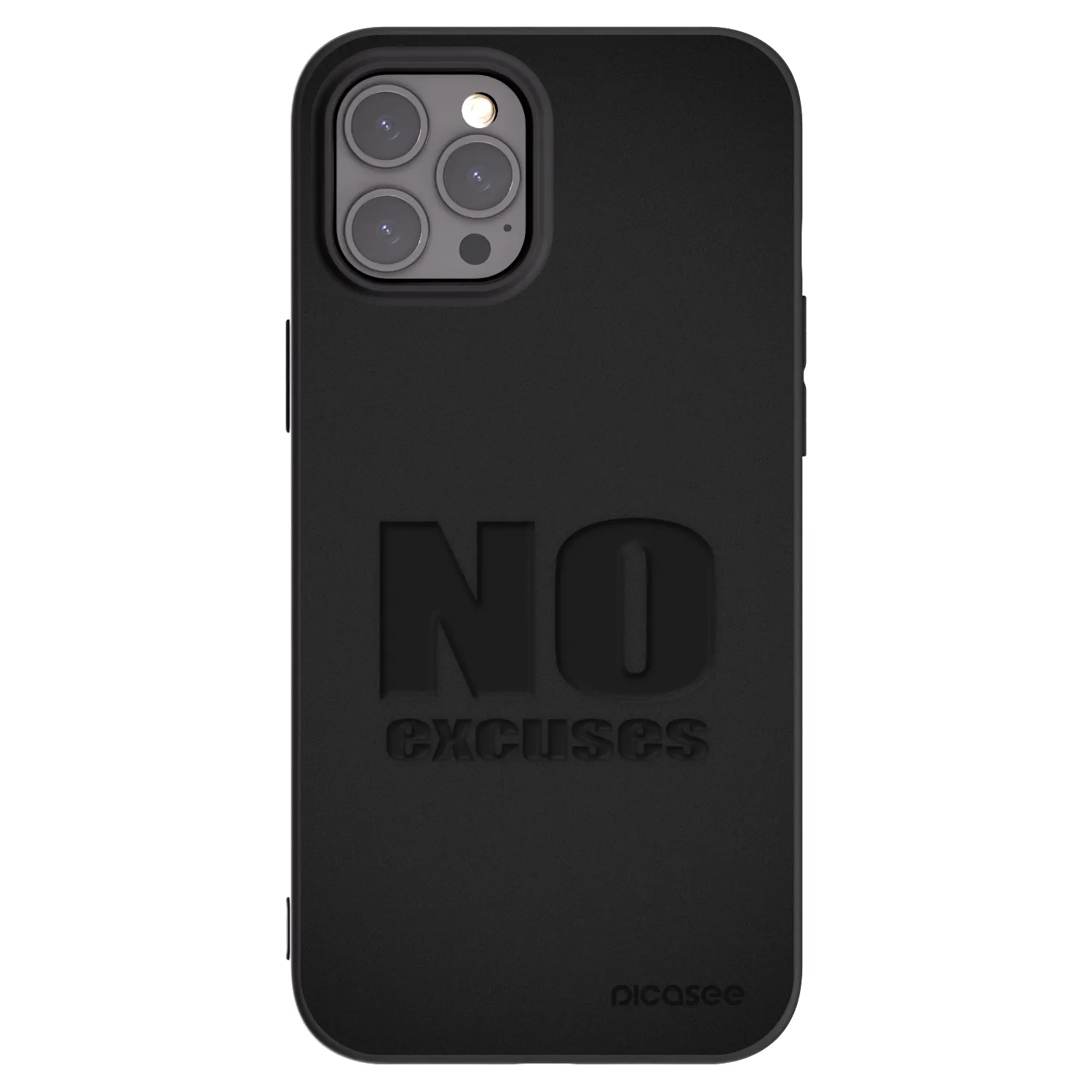 Picasee silikonový černý obal pro Apple iPhone 12 Pro Max - No Excuses