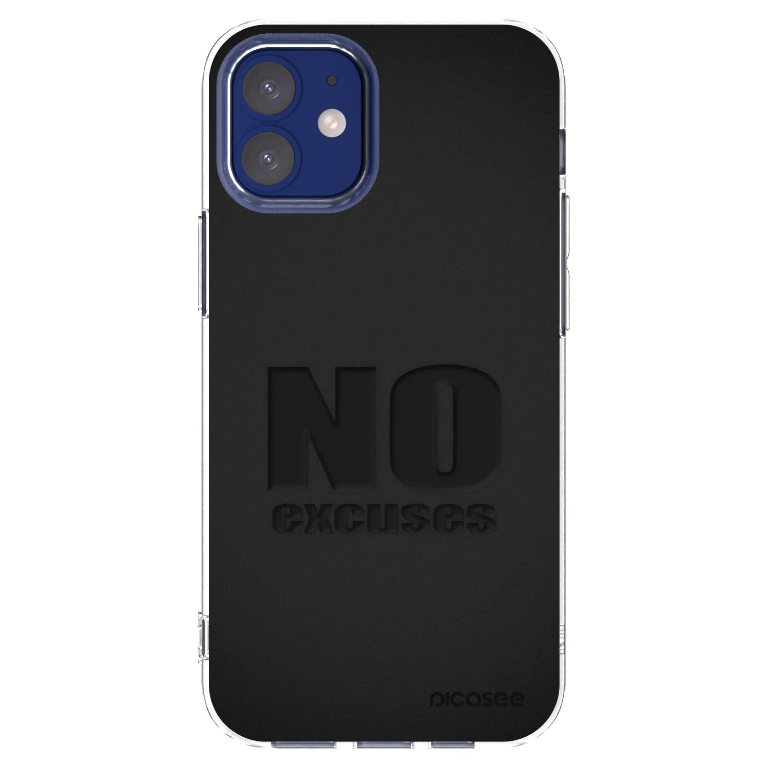 Picasee silikonový průhledný obal pro Apple iPhone 12 mini - No Excuses