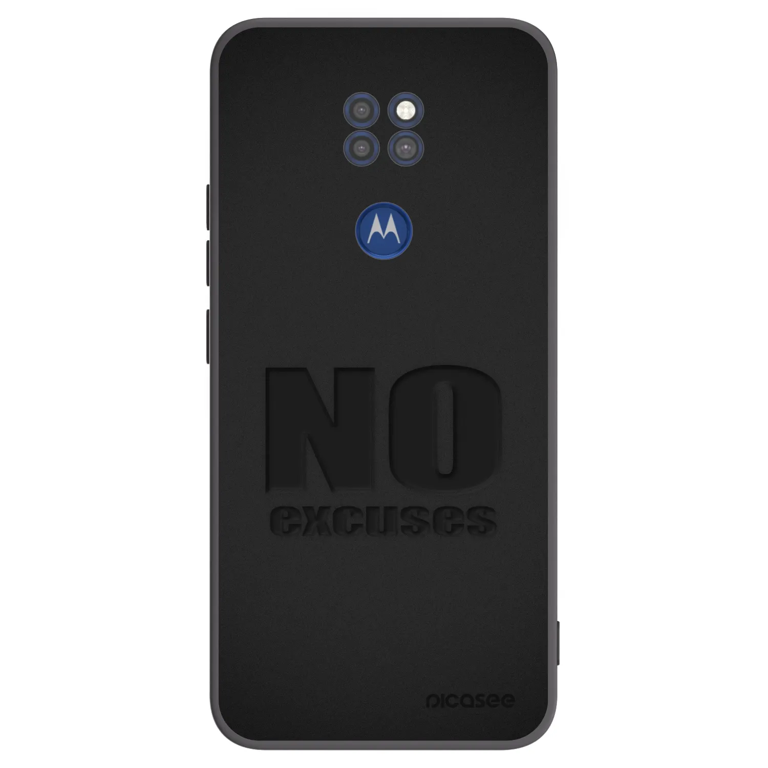 Picasee silikonový černý obal pro Motorola Moto G9 Play - No Excuses