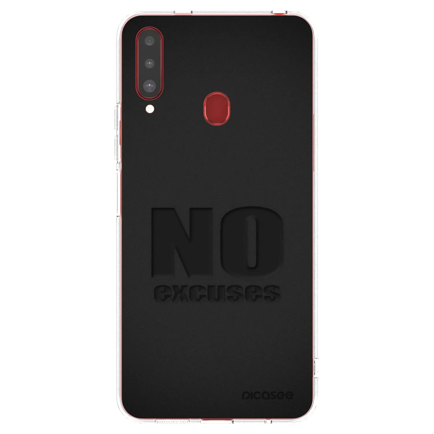 Picasee silikonový průhledný obal pro Samsung Galaxy A20s - No Excuses