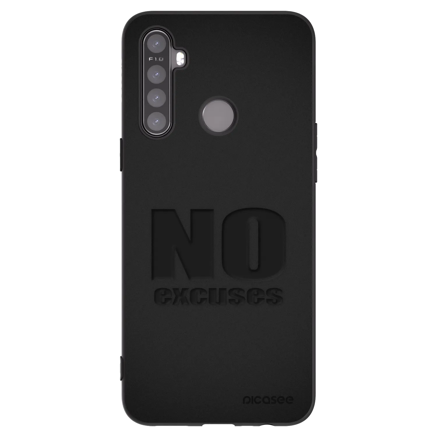 Picasee silikonový černý obal pro Realme 6i - No Excuses