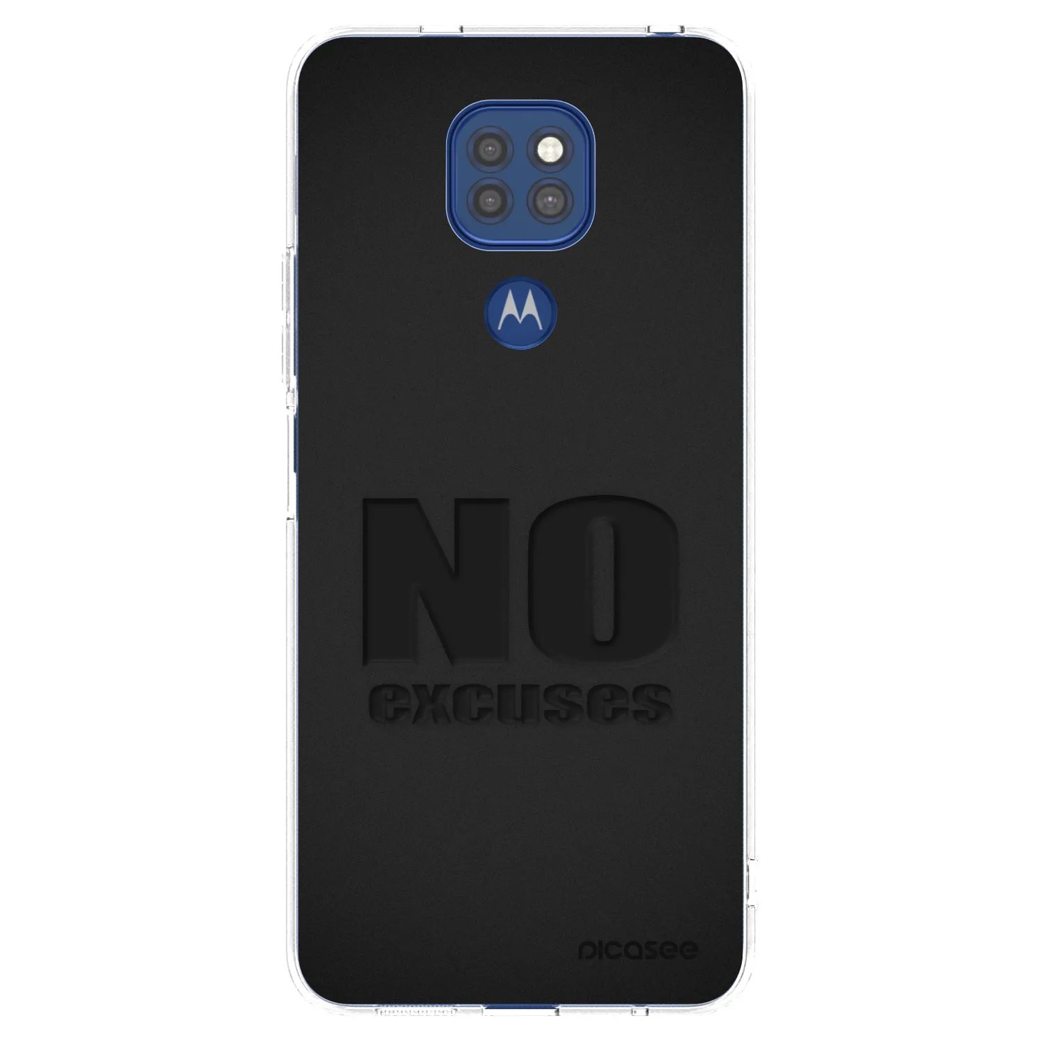 Picasee silikonový průhledný obal pro Motorola Moto G9 Play - No Excuses