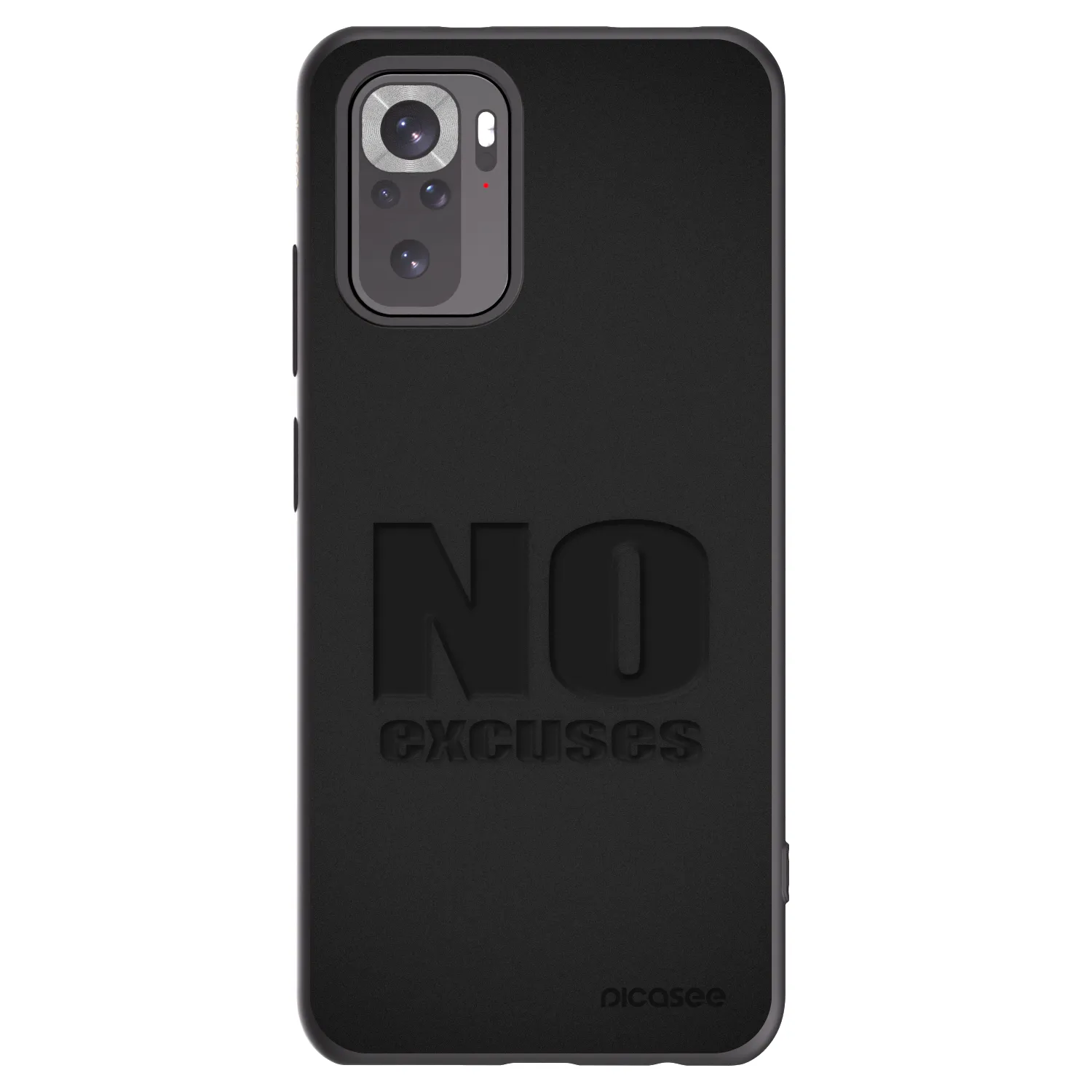 Picasee silikonový černý obal pro Xiaomi Redmi Note 10 - No Excuses