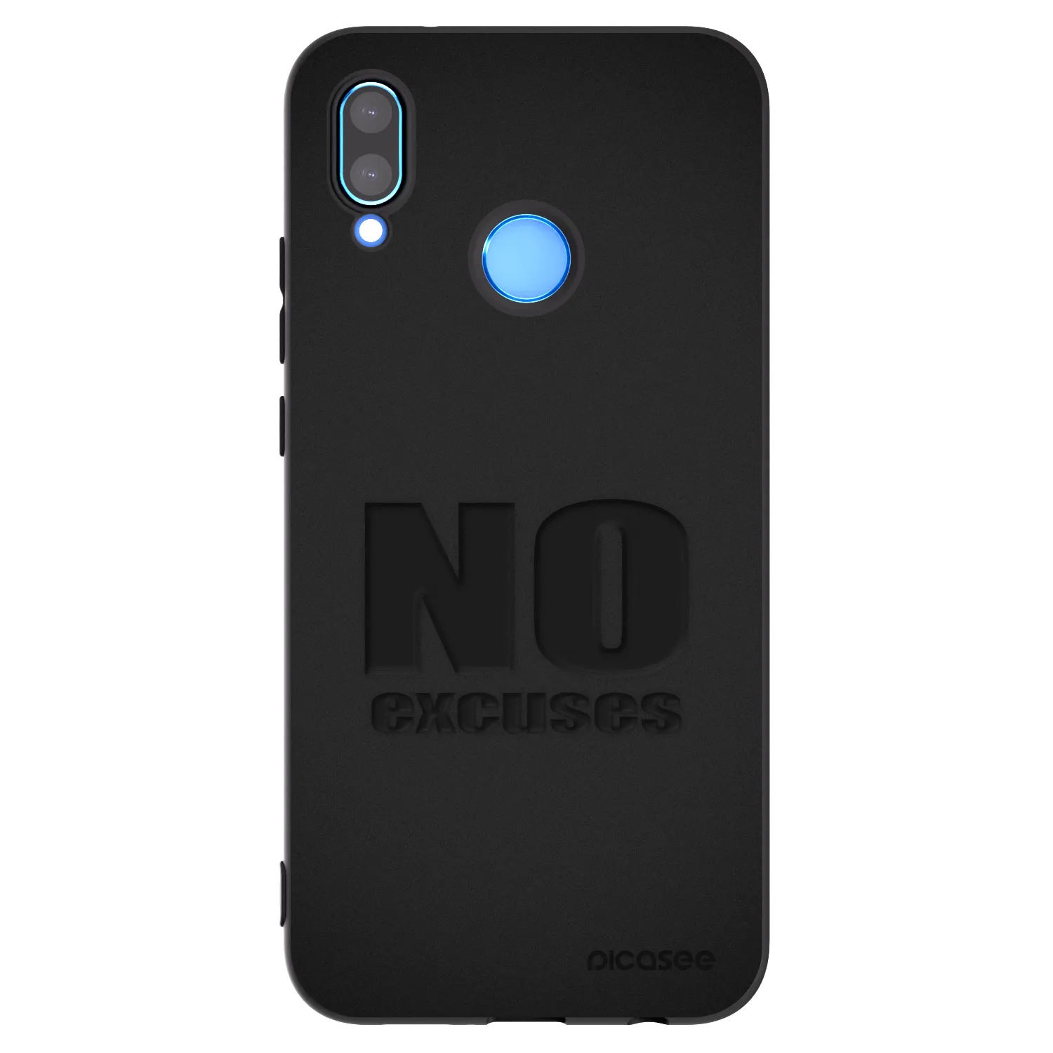 Picasee silikonový černý obal pro Huawei P20 Lite - No Excuses