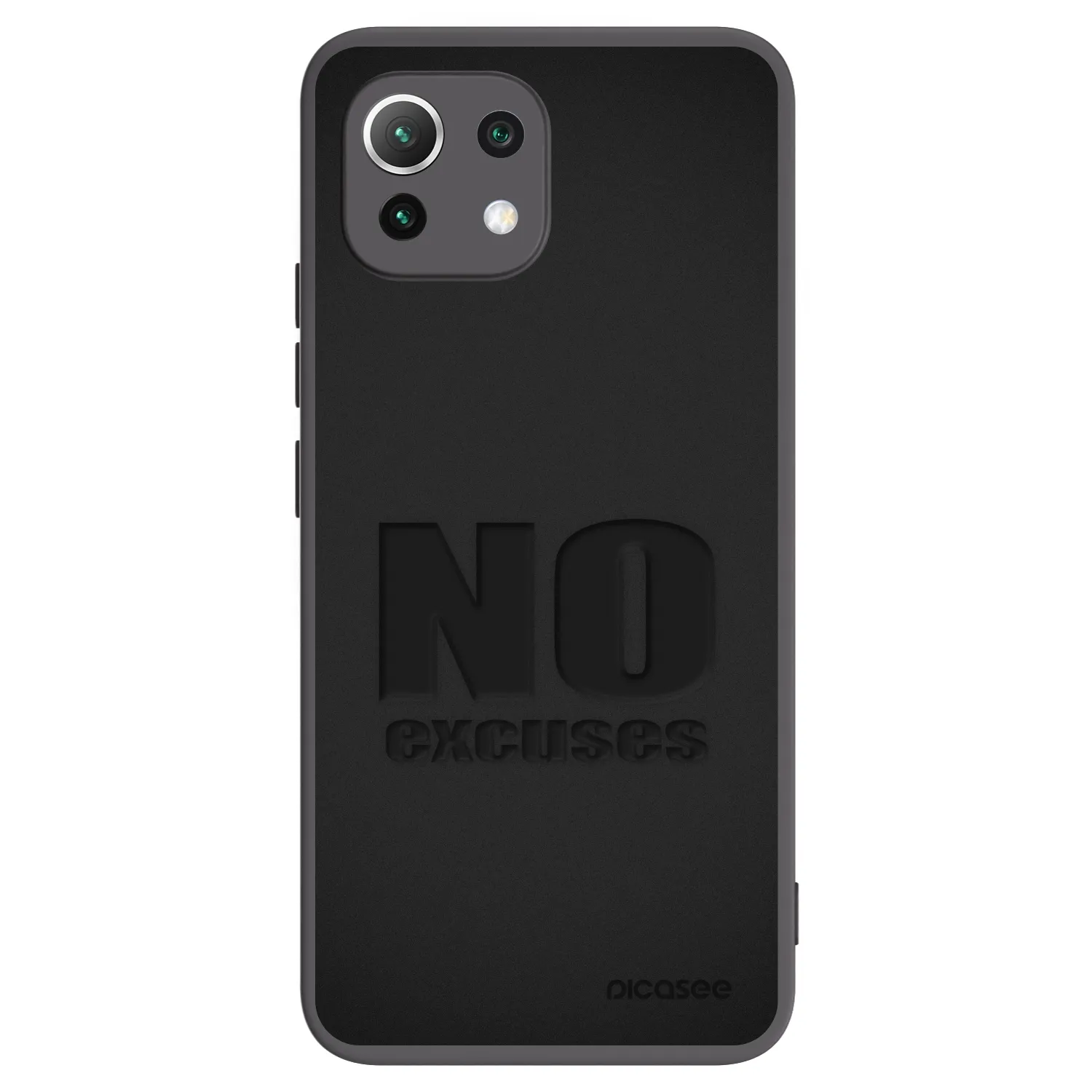 Picasee silikonový černý obal pro Xiaomi Mi 11 Lite - No Excuses