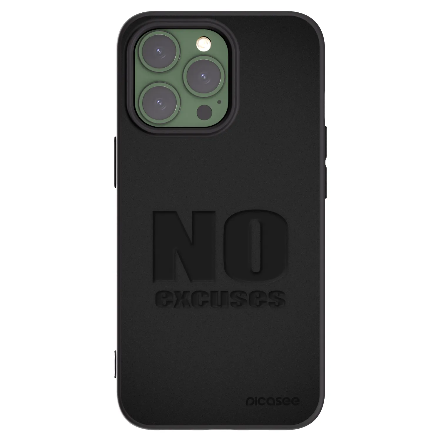 Picasee silikonový černý obal pro Apple iPhone 13 Pro - No Excuses