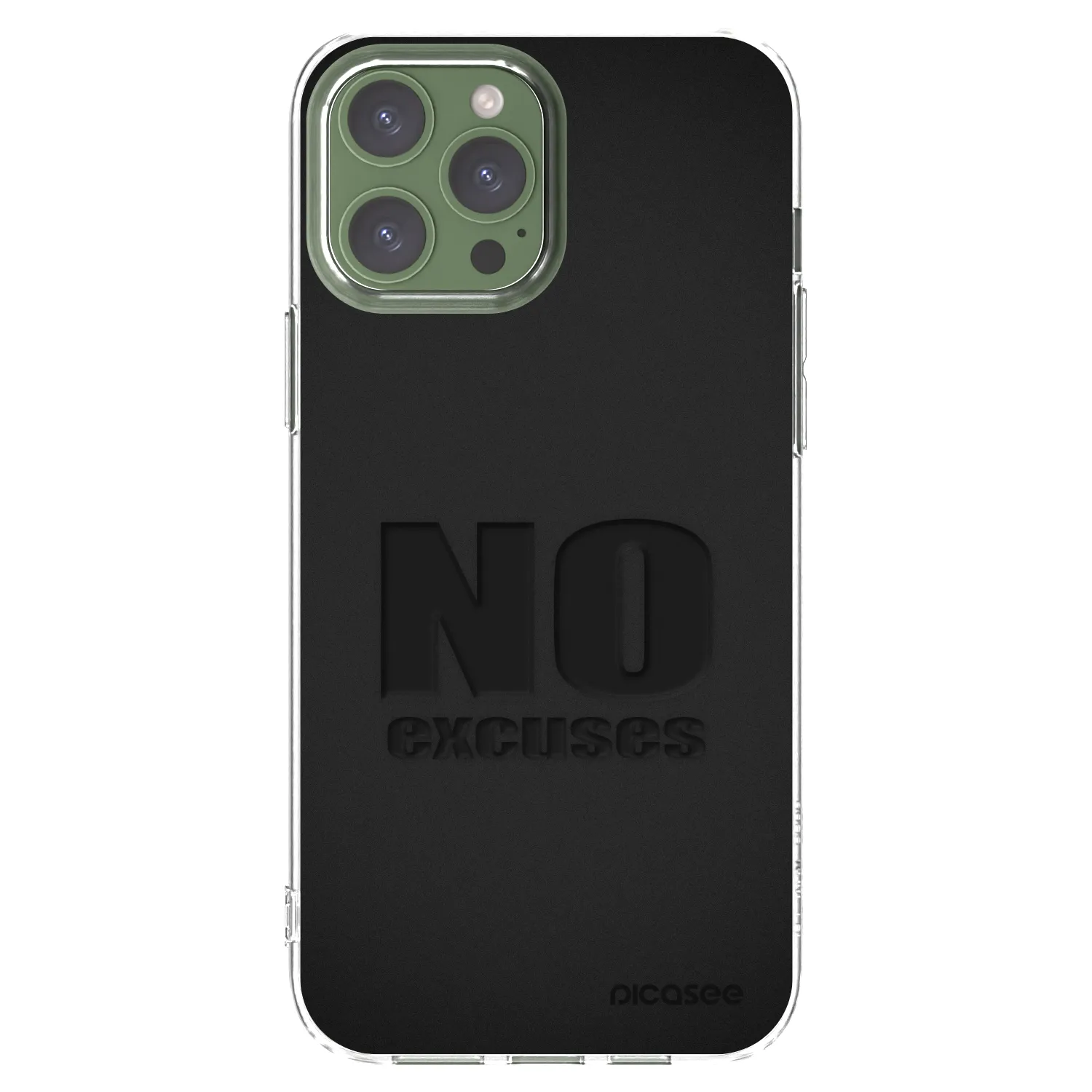 Picasee silikonový průhledný obal pro Apple iPhone 13 Pro Max - No Excuses
