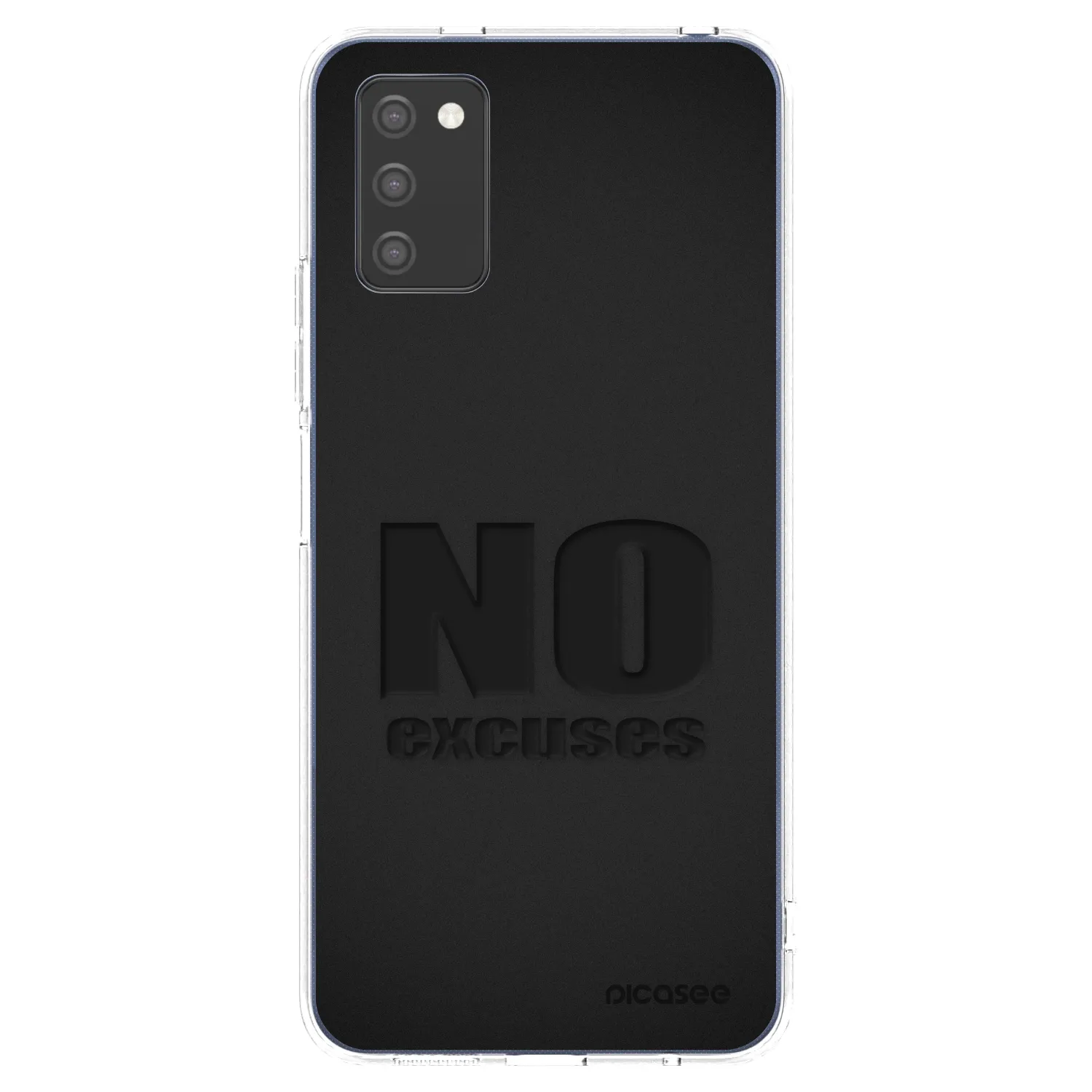 Picasee silikonový průhledný obal pro Samsung Galaxy A02s A025G - No Excuses