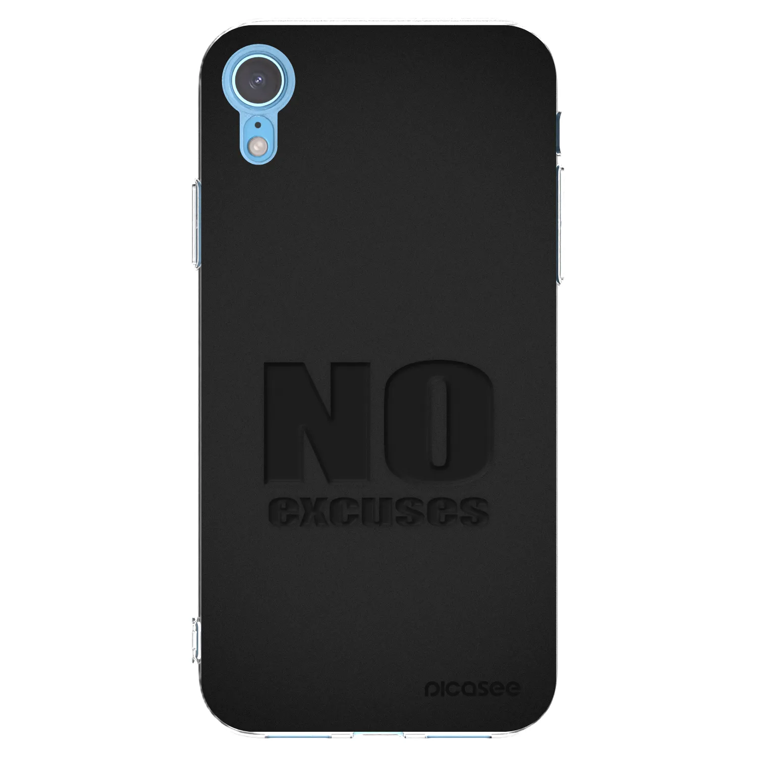 Picasee silikonový průhledný obal pro Apple iPhone XR - No Excuses