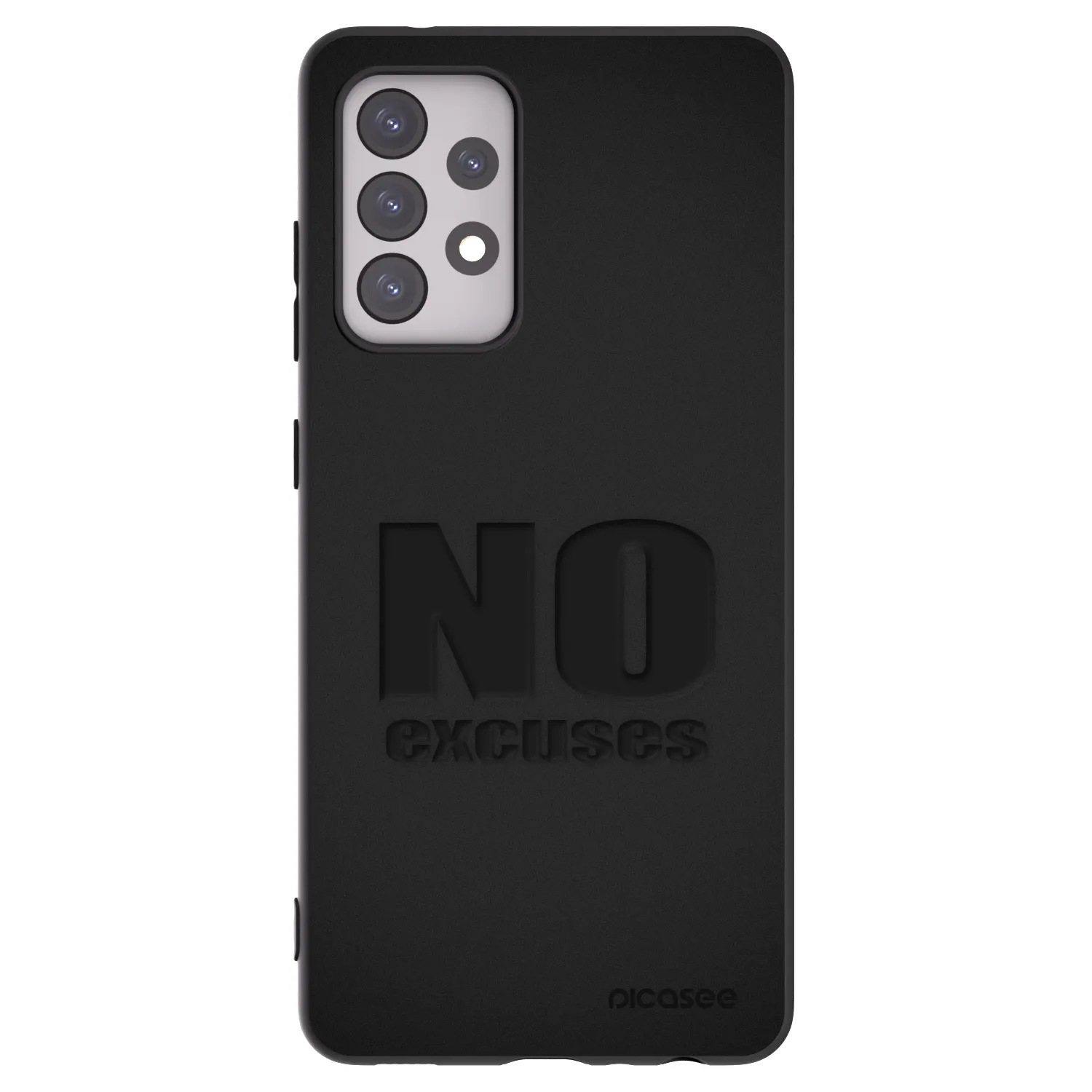 Picasee silikonový černý obal pro Samsung Galaxy A52s 5G A528B - No Excuses