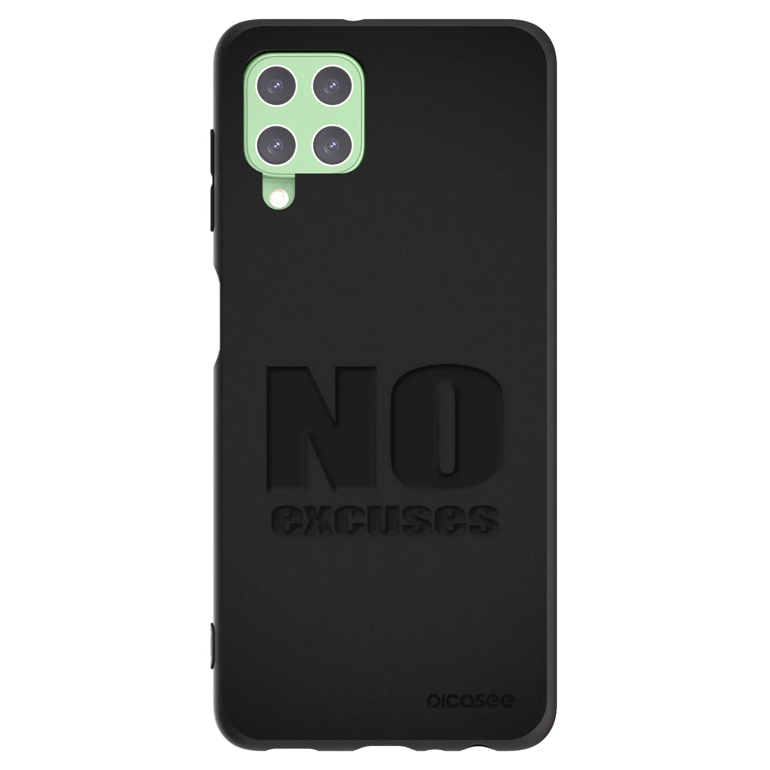 Picasee silikonový černý obal pro Samsung Galaxy A22 A225F 4G - No Excuses