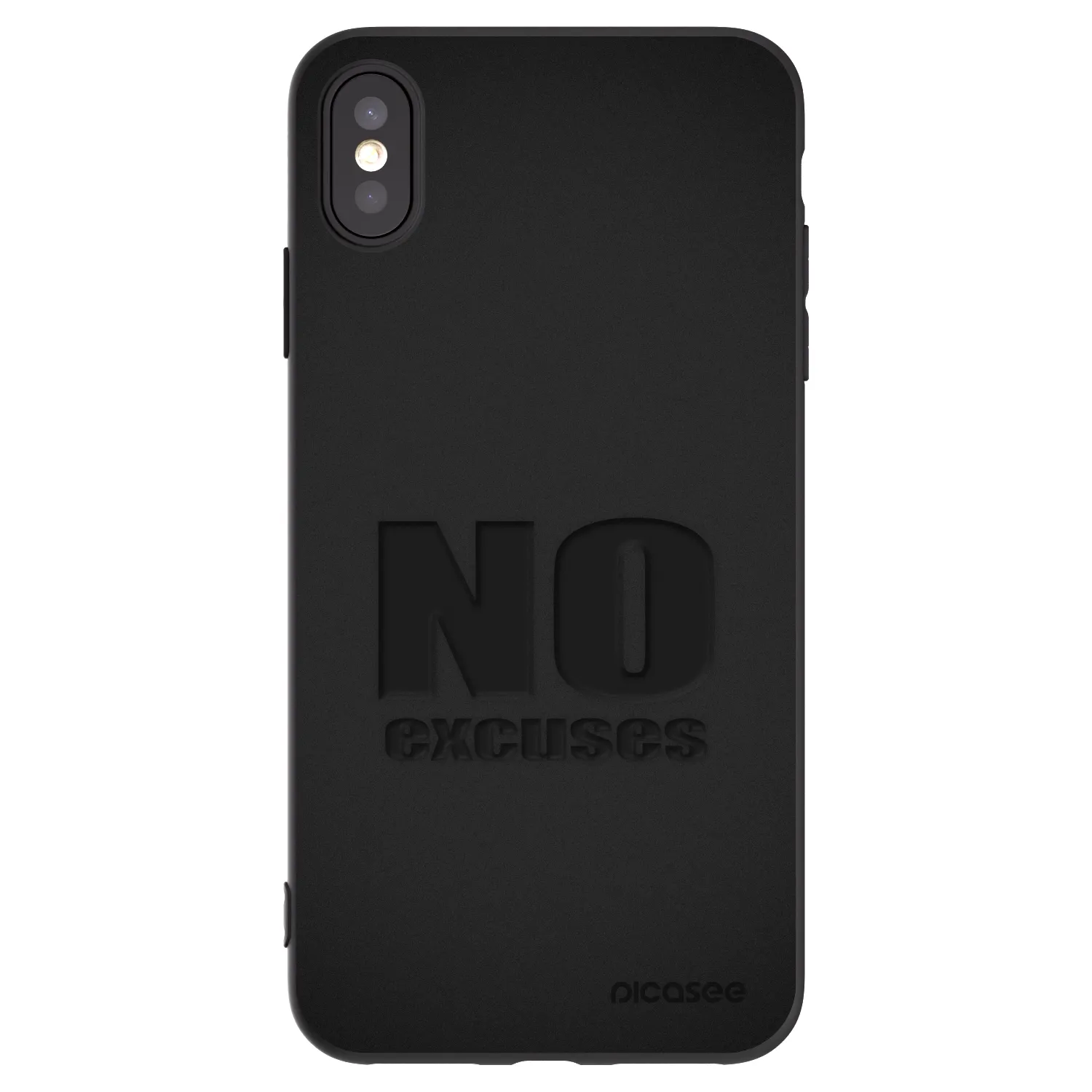 Picasee silikonový černý obal pro Apple iPhone XS Max - No Excuses