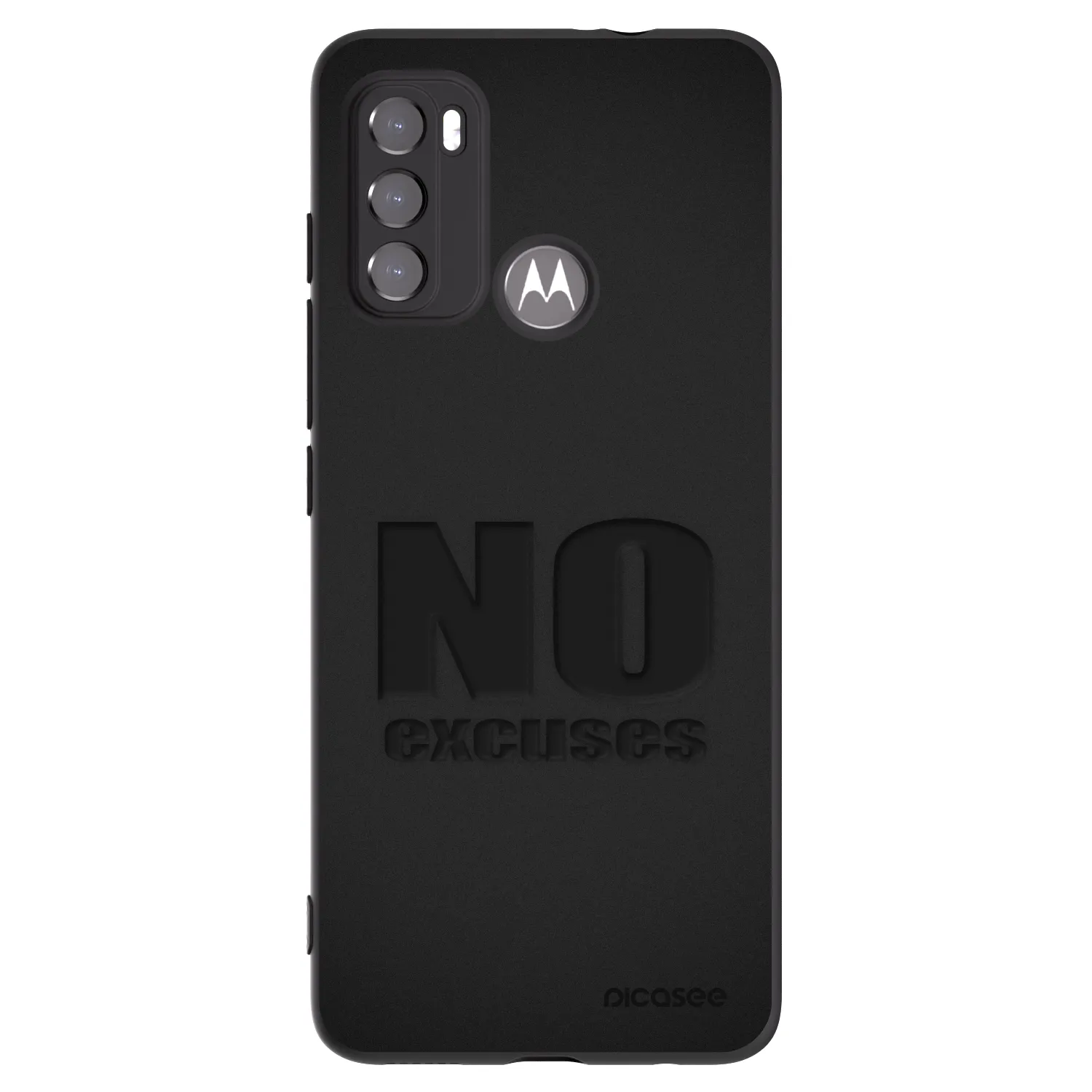 Picasee silikonový černý obal pro Motorola Moto G60 - No Excuses