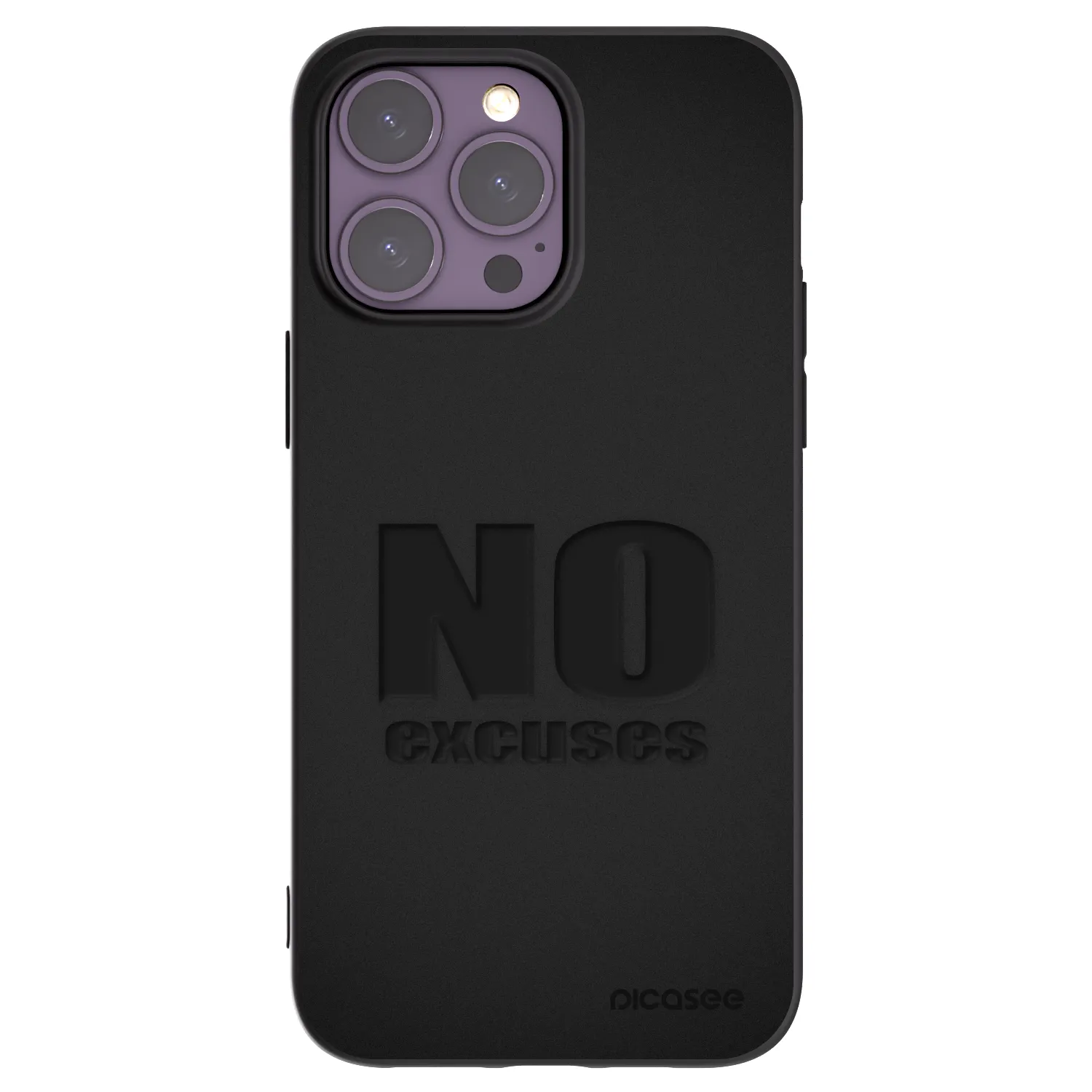 Picasee silikonový černý obal pro Apple iPhone 14 Pro Max - No Excuses