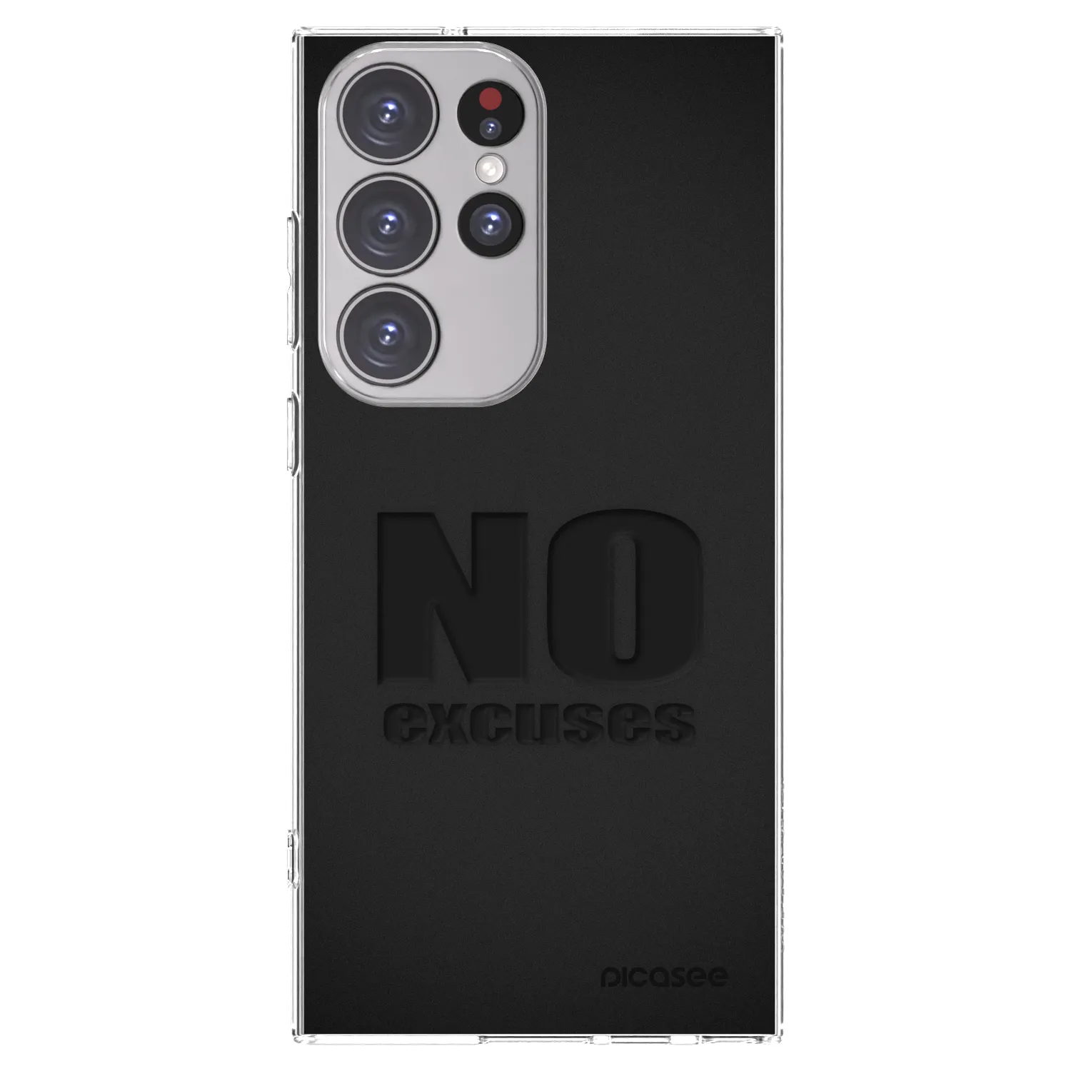 Picasee silikonový průhledný obal pro Samsung Galaxy S23 Ultra 5G - No Excuses