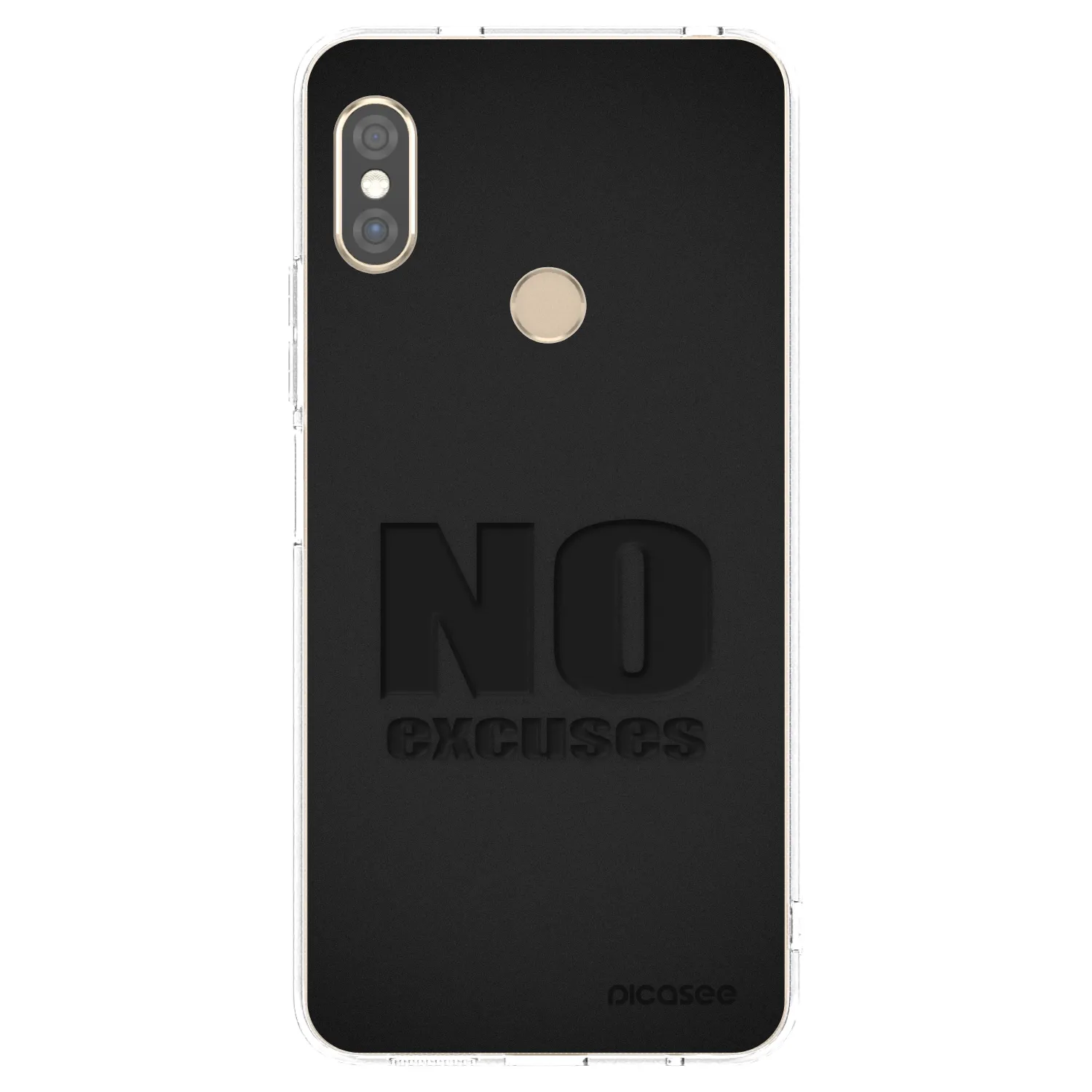 Picasee silikonový průhledný obal pro Xiaomi Redmi Note 5 Global - No Excuses