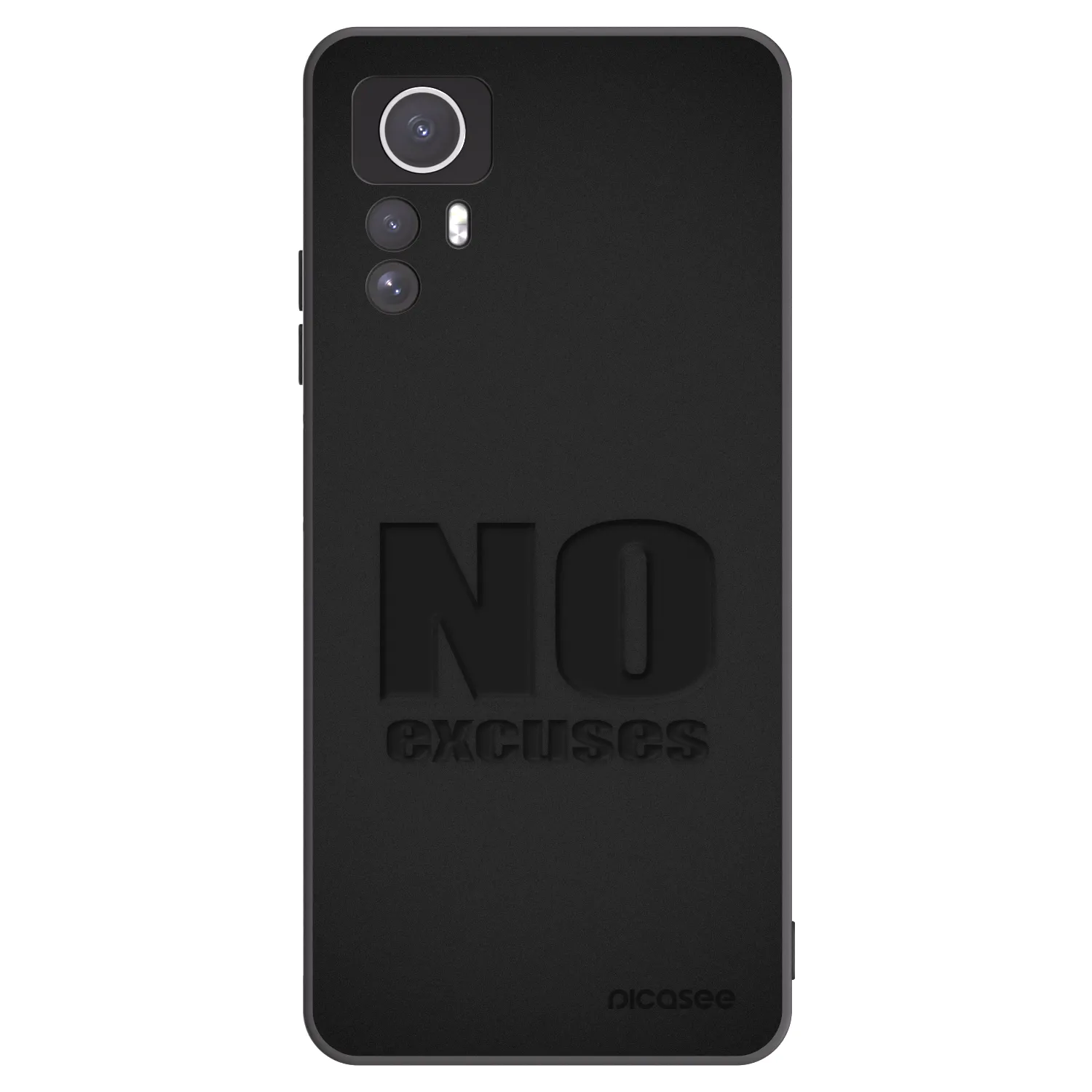 Picasee silikonový černý obal pro Xiaomi Redmi Note 12S - No Excuses