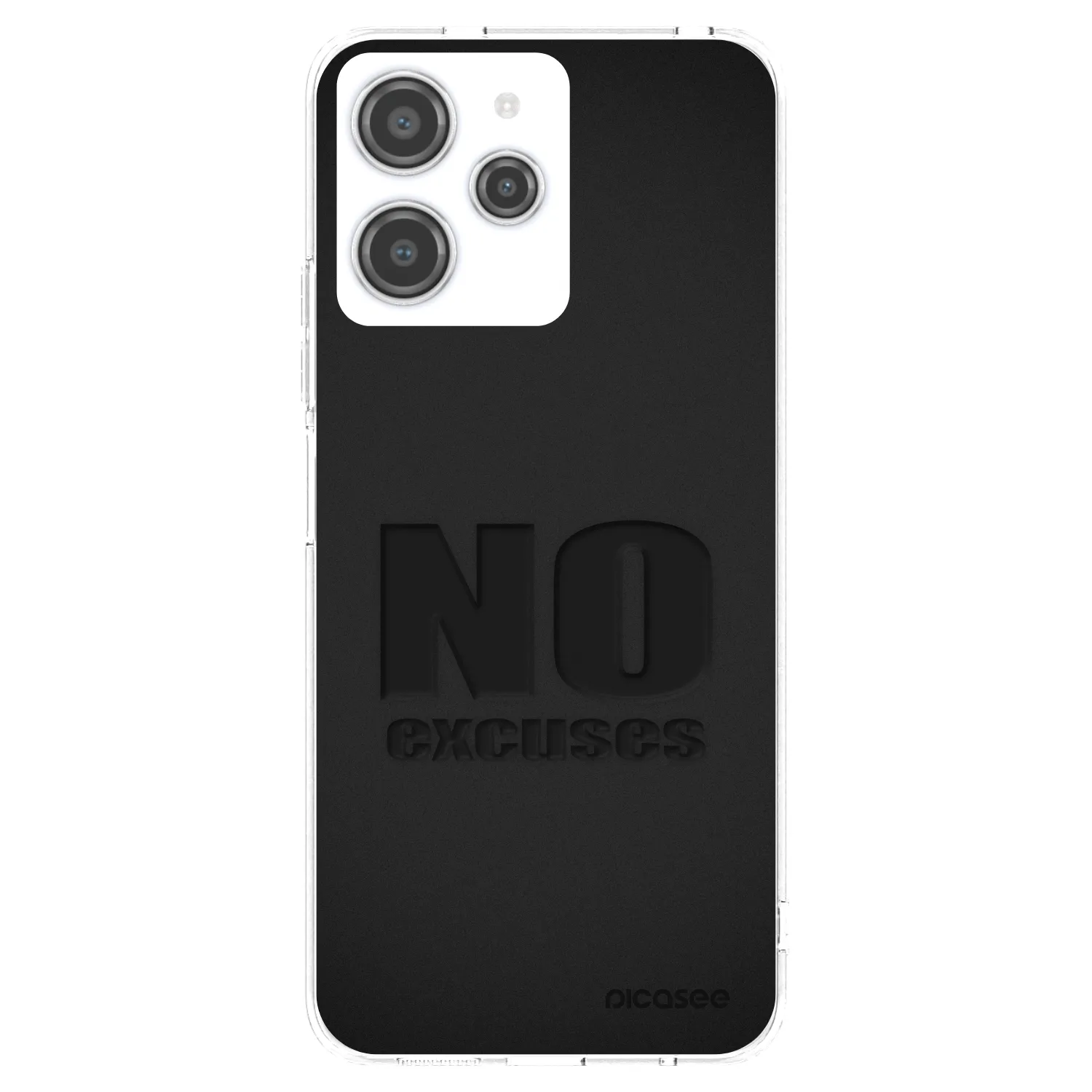 Picasee silikonový průhledný obal pro Xiaomi Redmi 12 4G - No Excuses
