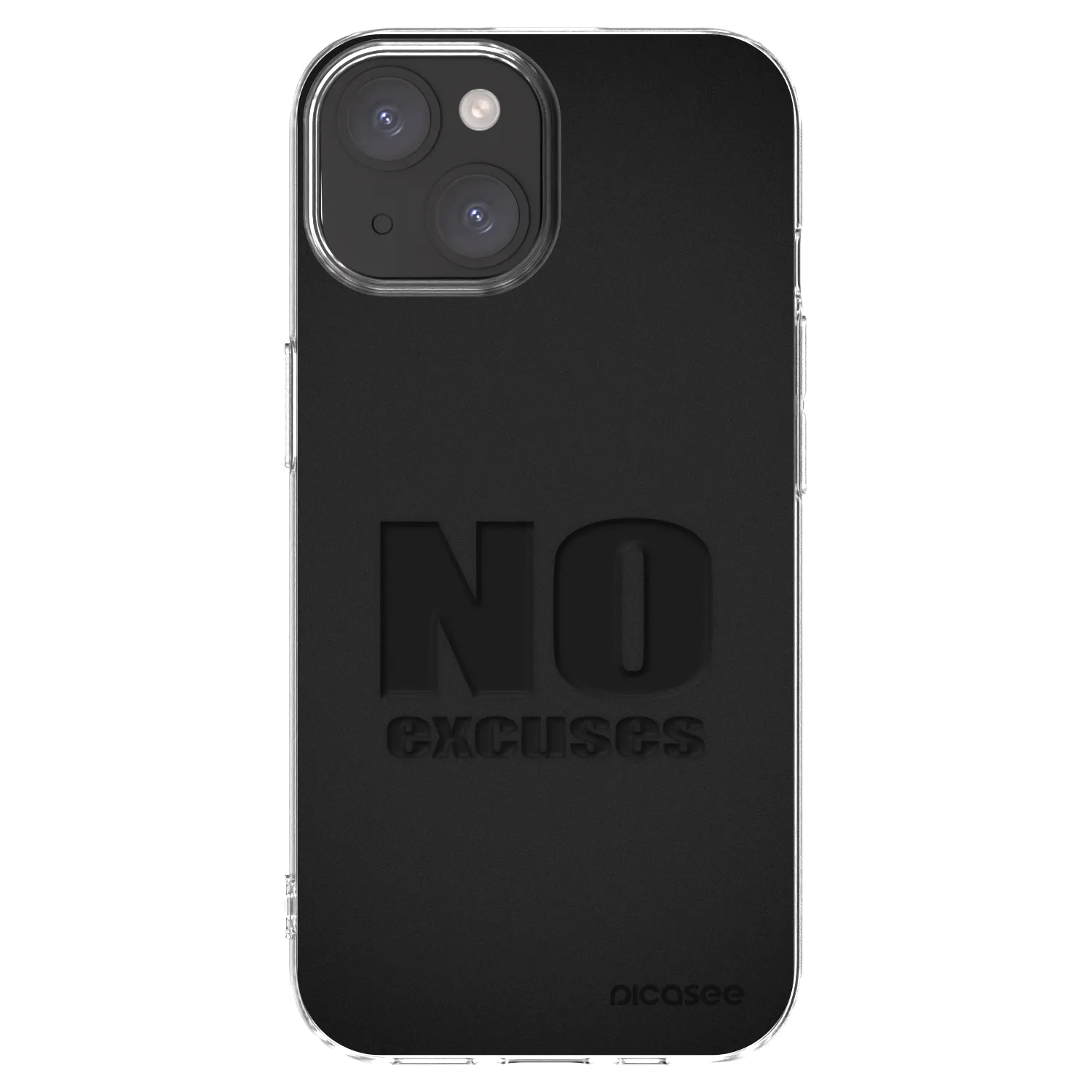 Picasee silikonový průhledný obal pro Apple iPhone 15 - No Excuses
