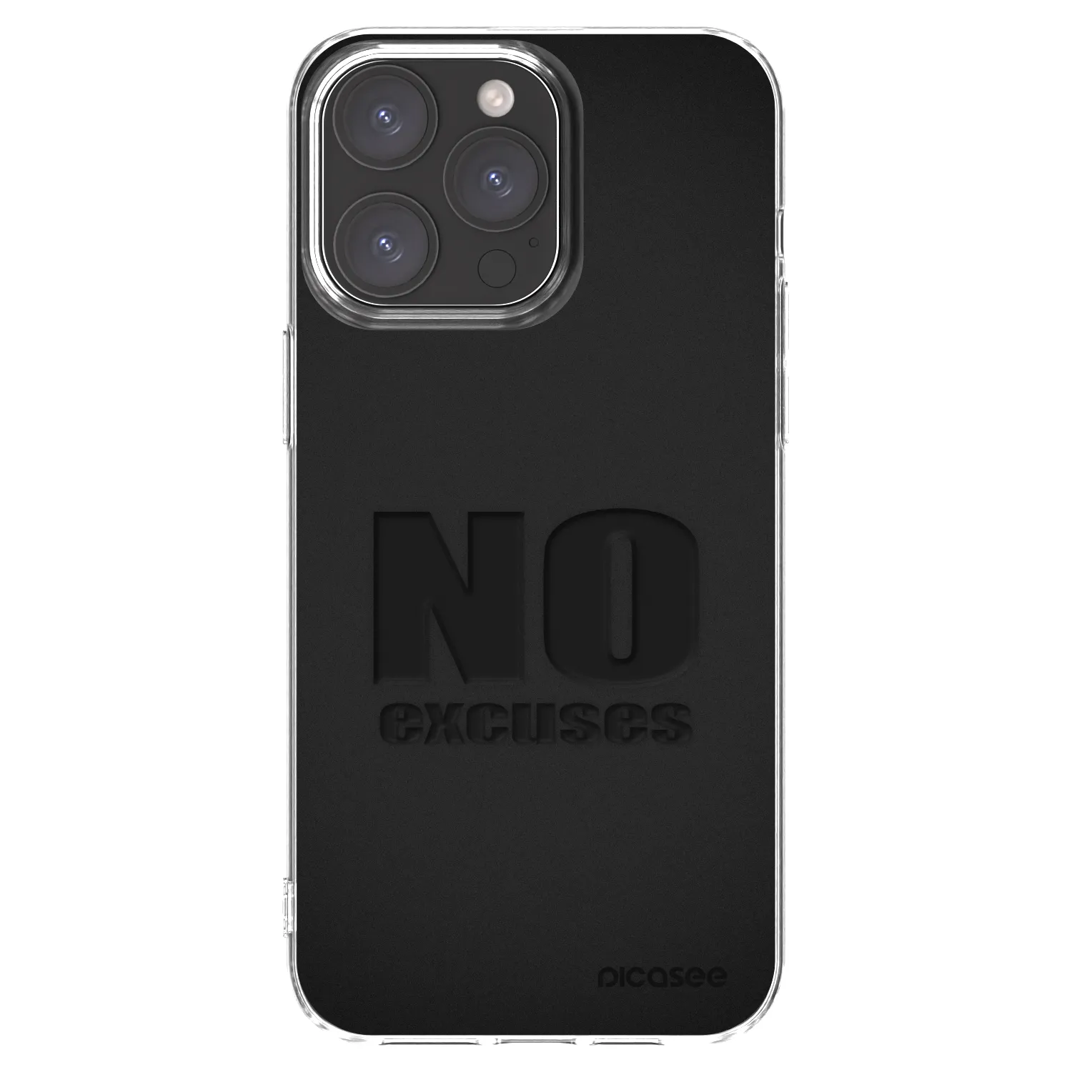 Picasee silikonový průhledný obal pro Apple iPhone 15 Pro Max - No Excuses