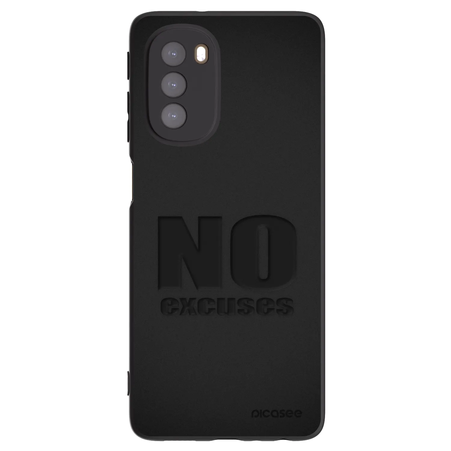 Picasee silikonový černý obal pro Motorola Moto G51 - No Excuses