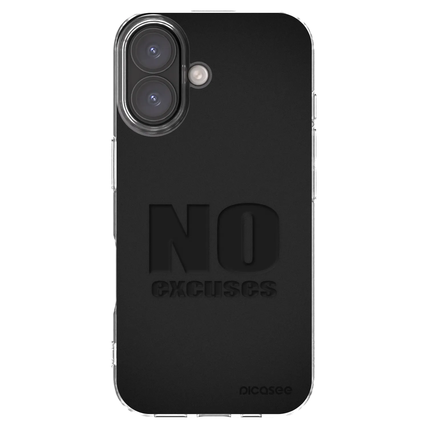 Picasee silikonový průhledný obal pro Apple iPhone 16 - No Excuses