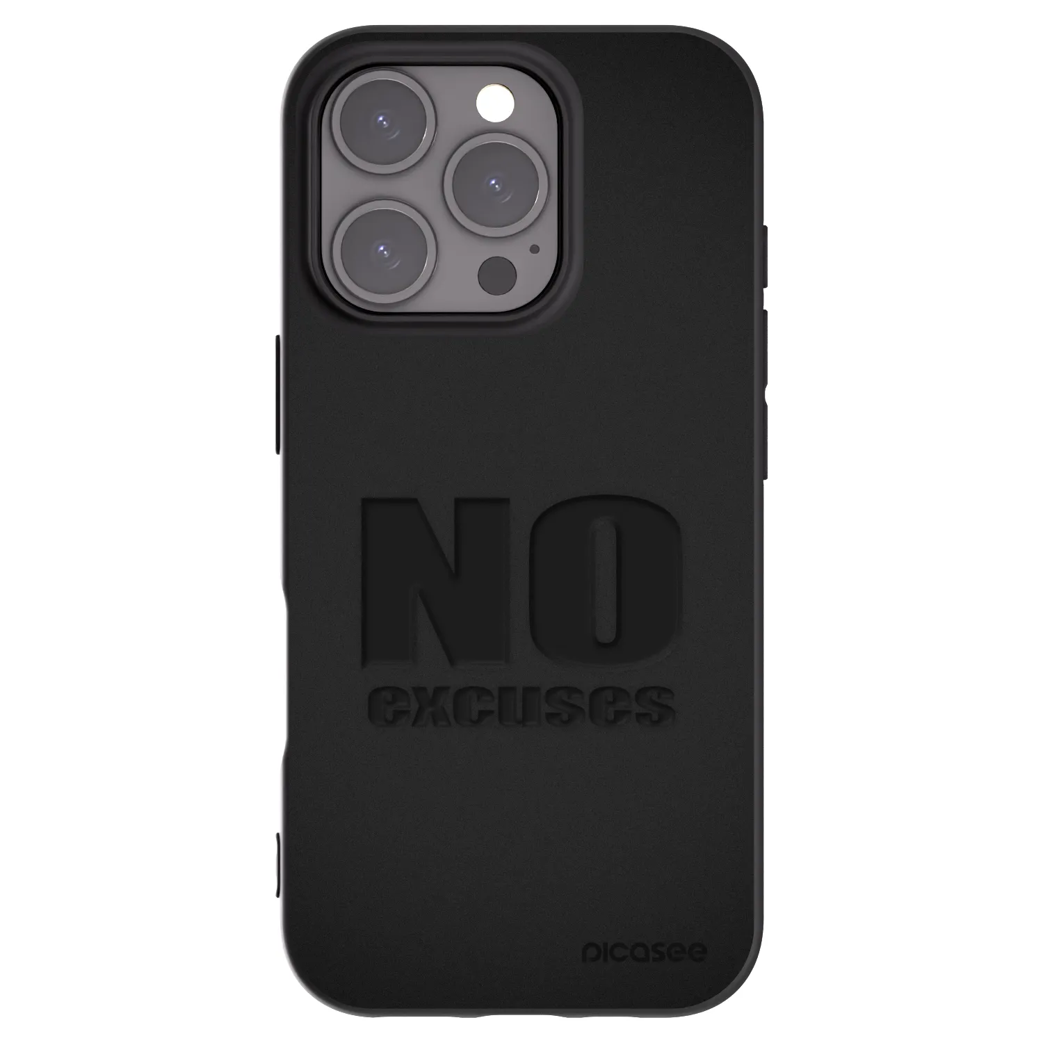 Picasee silikonový černý obal pro Apple iPhone 16 Pro - No Excuses