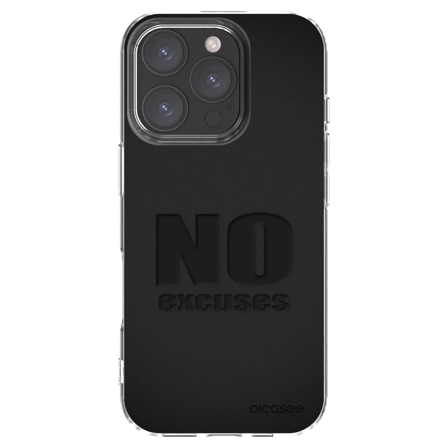 Picasee silikonový průhledný obal pro Apple iPhone 16 Pro - No Excuses