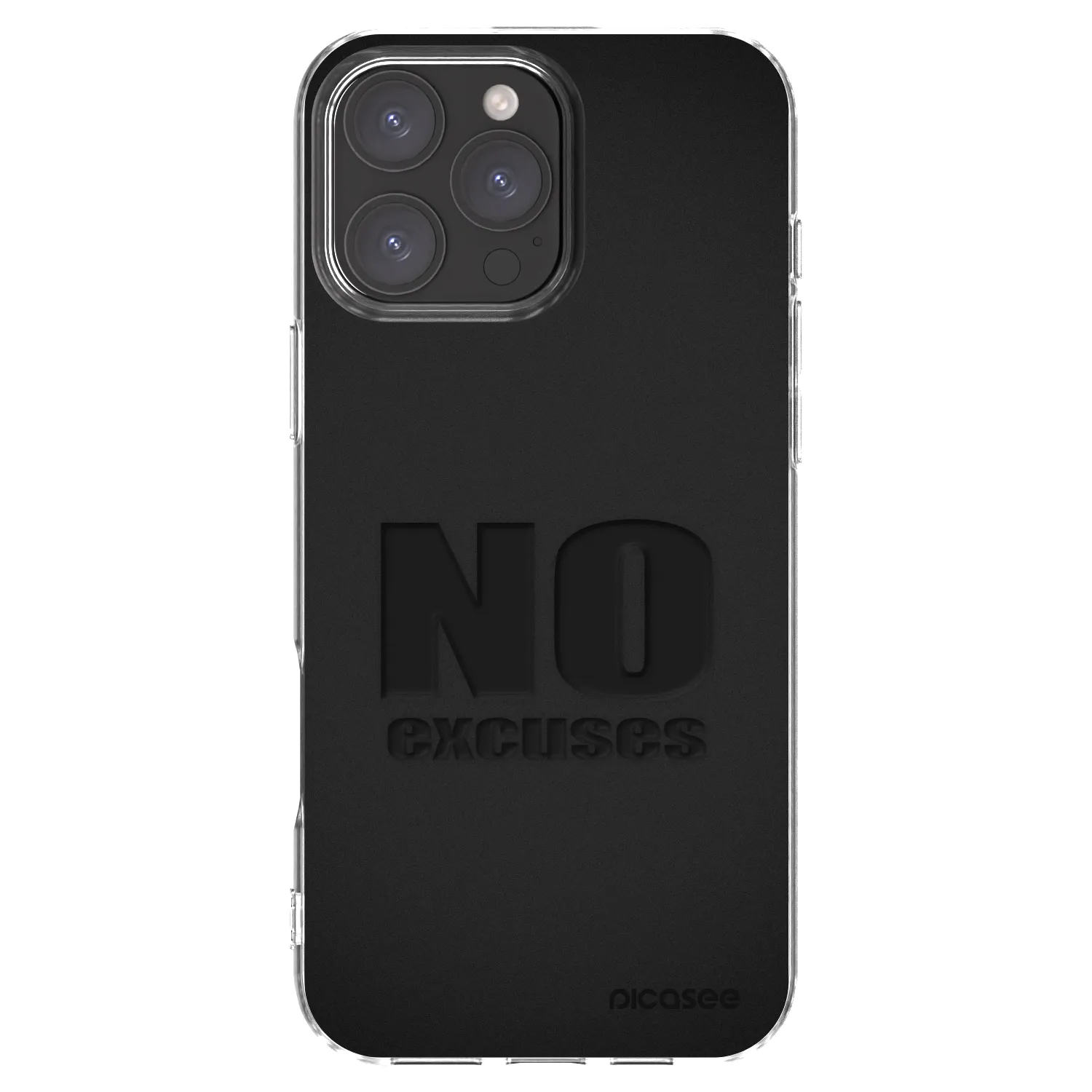 Picasee silikonový průhledný obal pro Apple iPhone 16 Pro Max - No Excuses