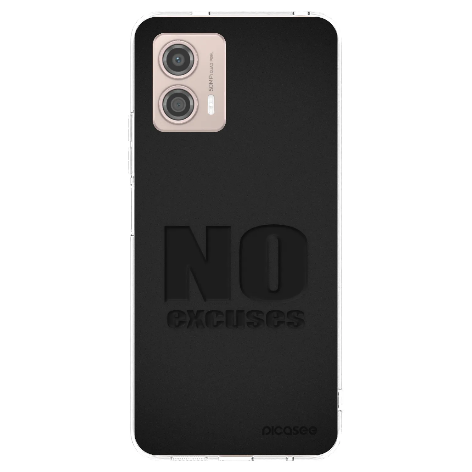 Picasee silikonový průhledný obal pro Motorola Moto G53 5G - No Excuses