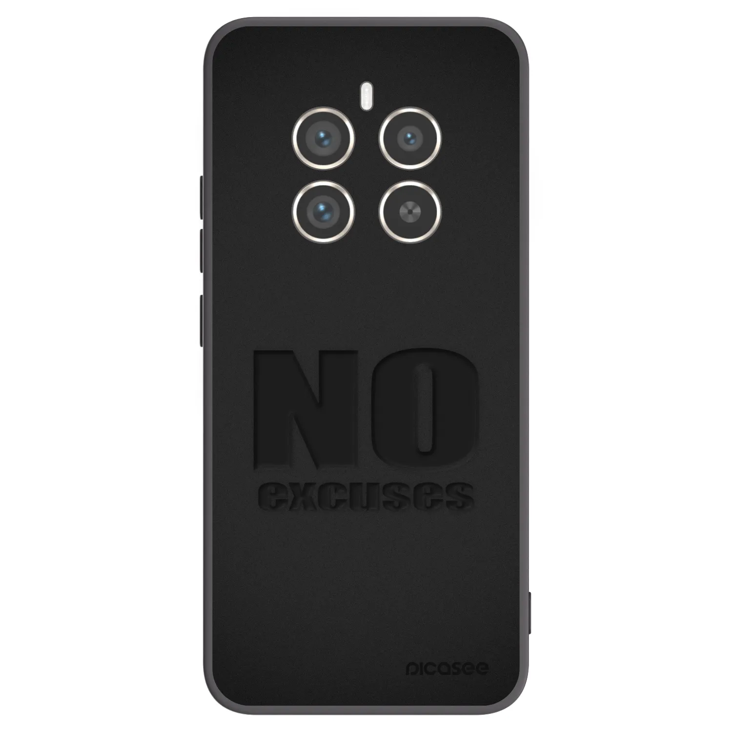 Picasee silikonový černý obal pro Realme 12 Pro 5G - No Excuses