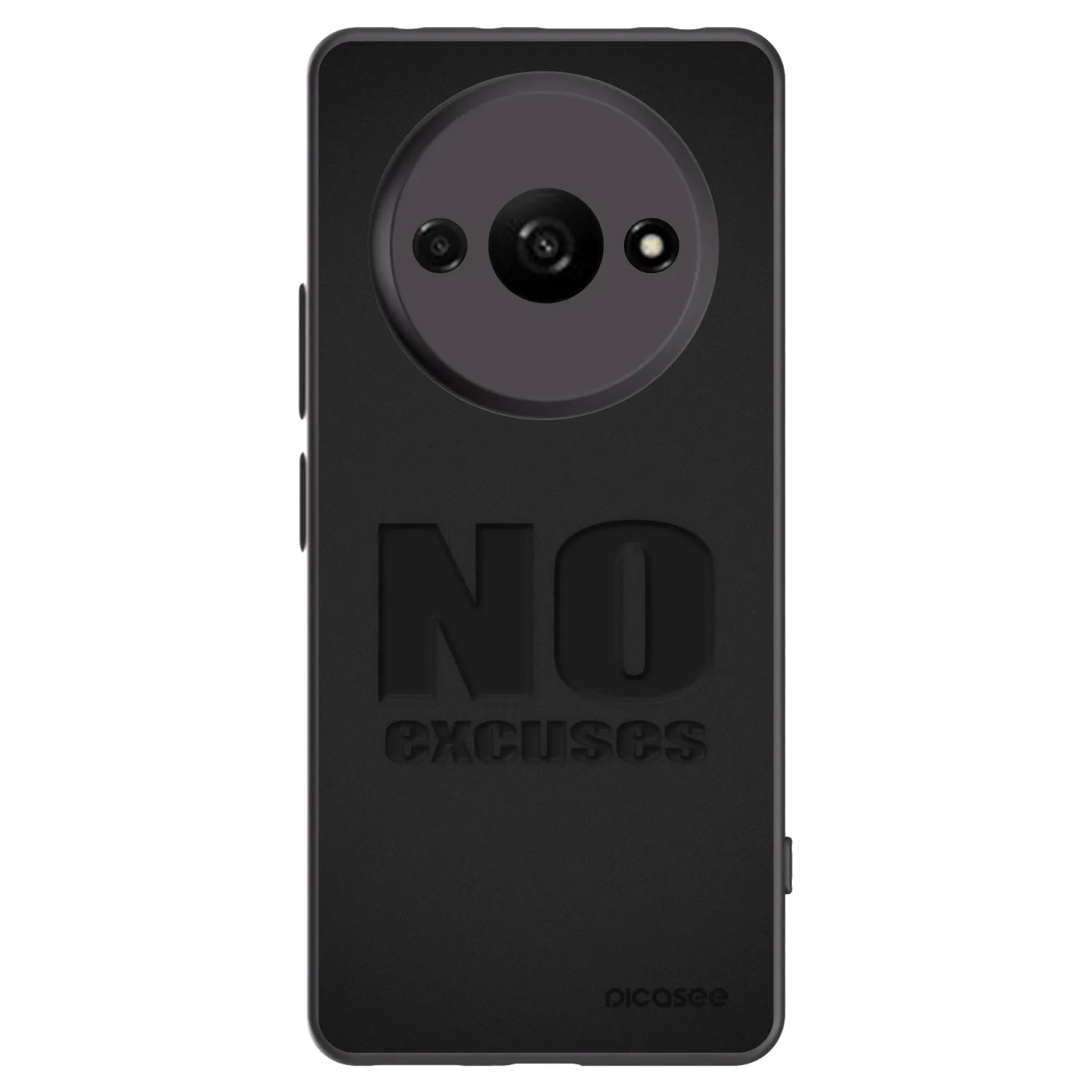 Picasee silikonový černý obal pro Xiaomi Redmi A3 - No Excuses