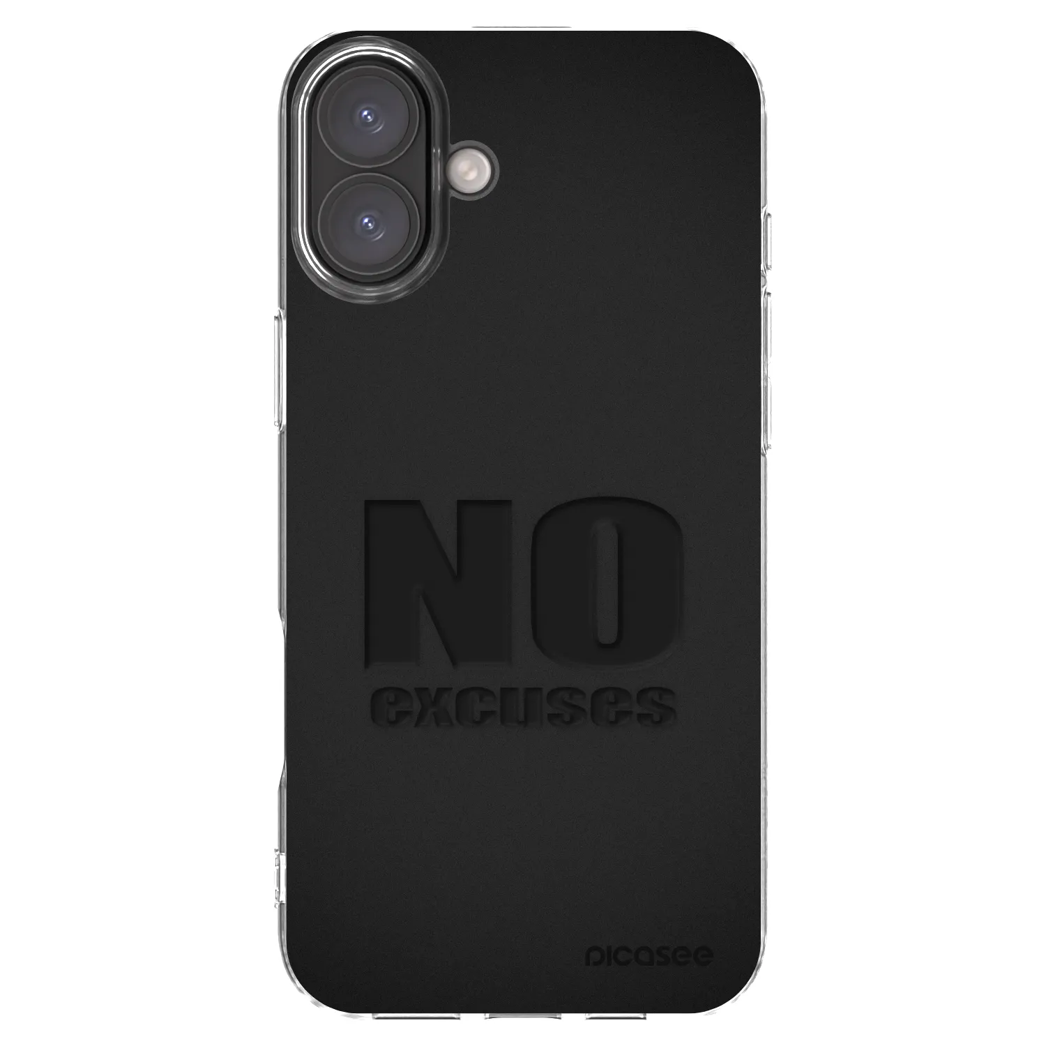 Picasee silikonový průhledný obal pro Apple iPhone 16 Plus - No Excuses