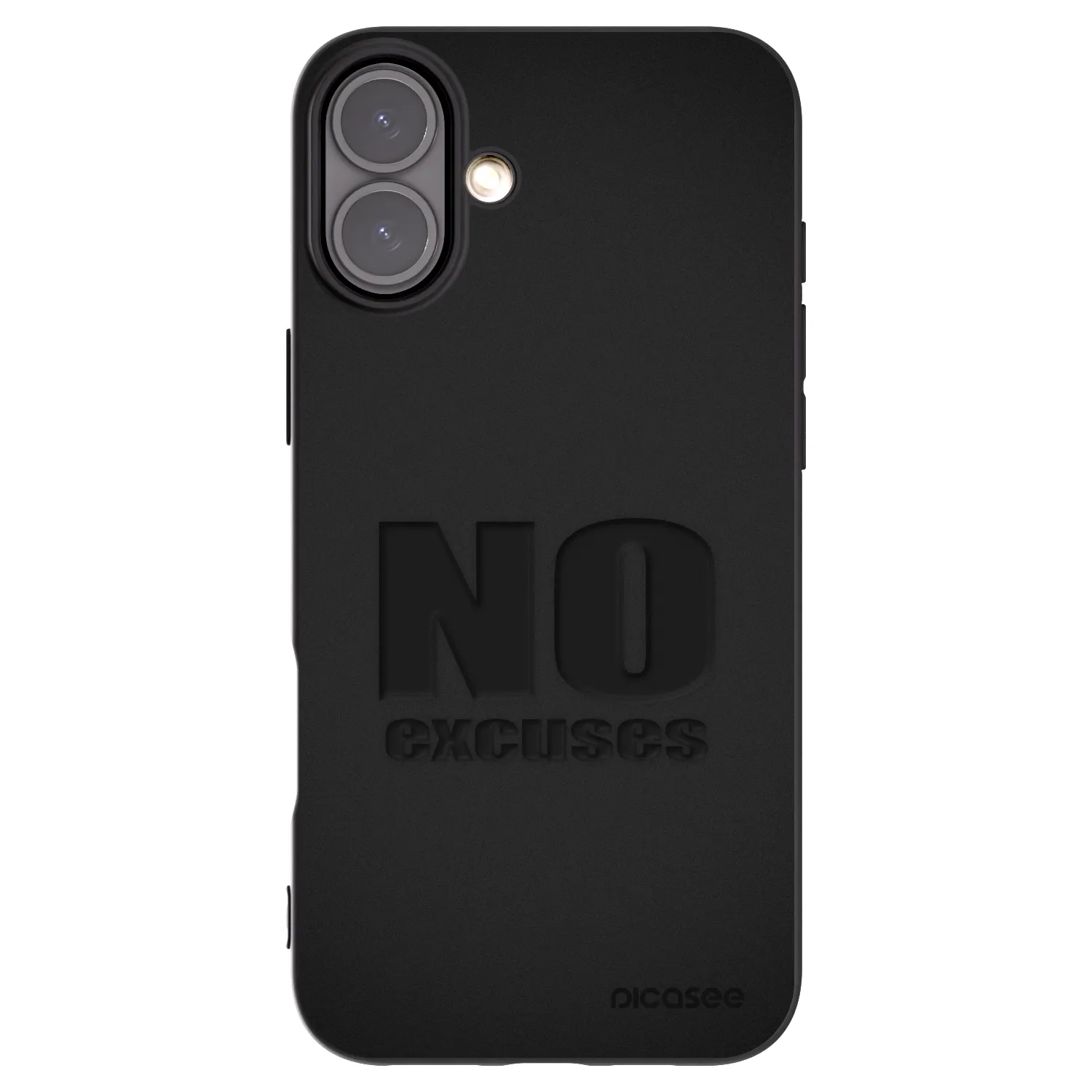 Picasee silikonový černý obal pro Apple iPhone 16 Plus - No Excuses