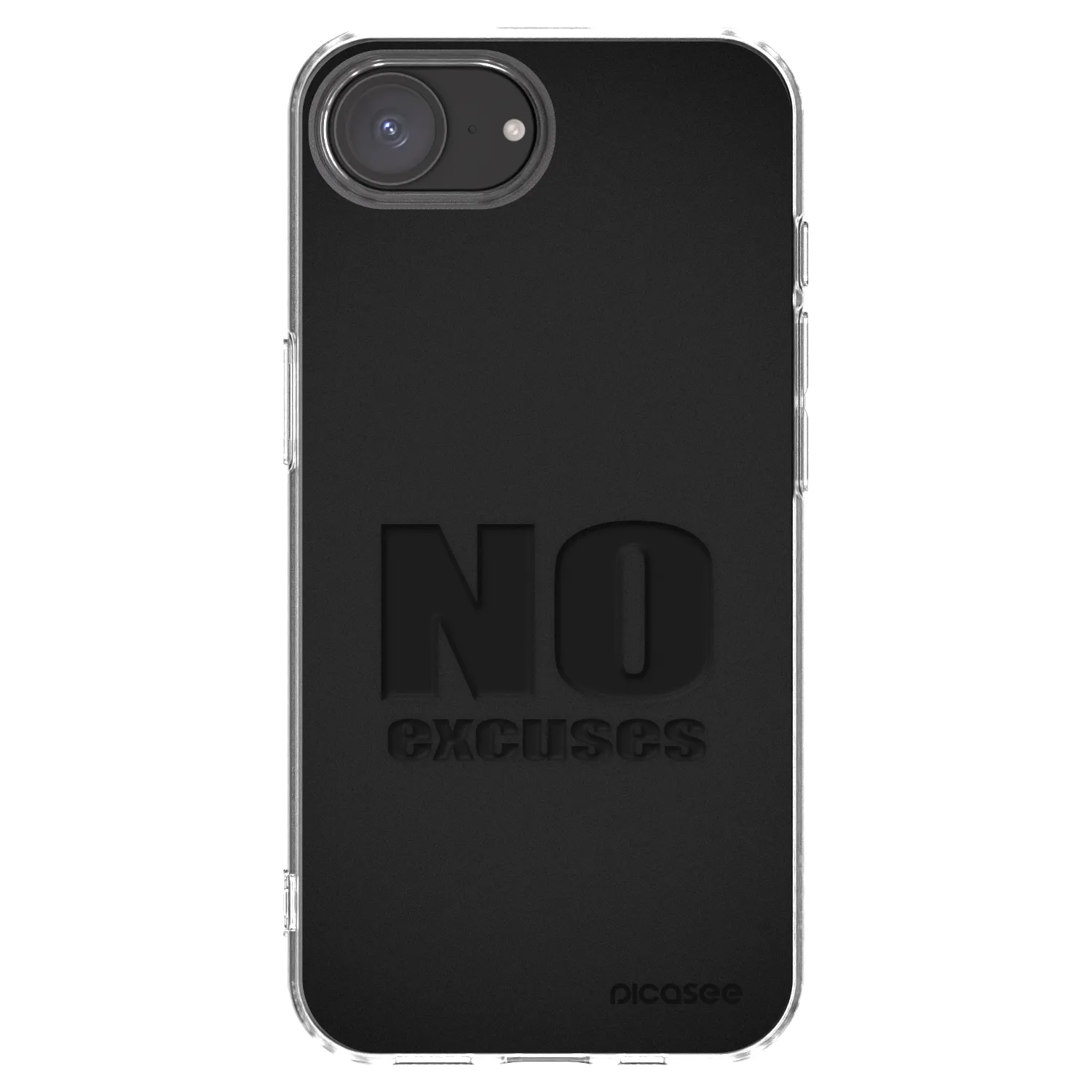 Picasee silikonový průhledný obal pro Apple iPhone 16e - No Excuses